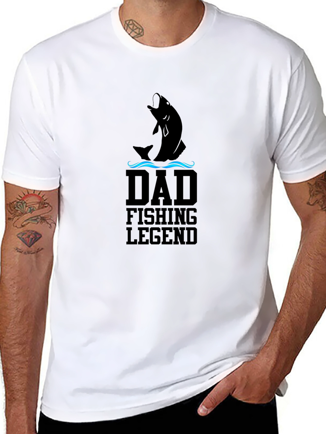 Dad Fishing Legend Graphic T-Shirt