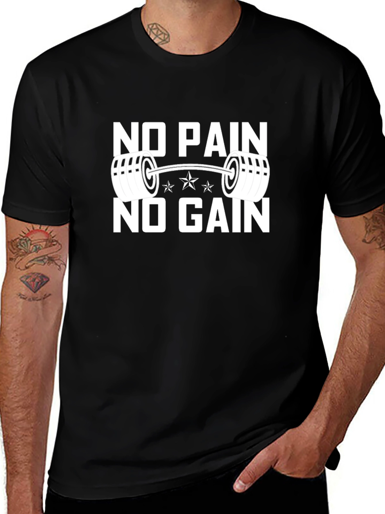 No Pain No Gain Gym T-Shirt - Fitness Motivation