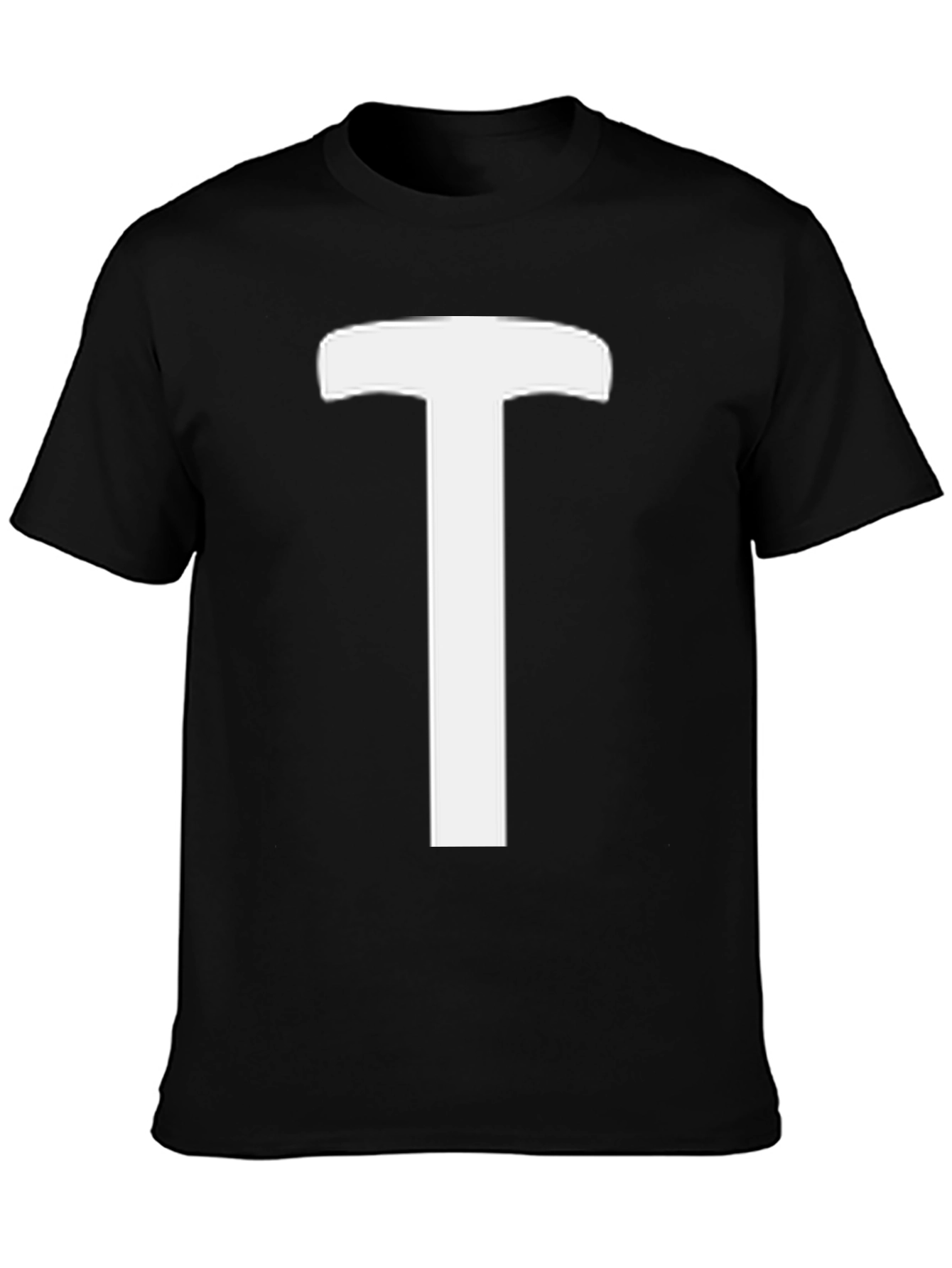 Bold T Graphic Black Tee - Casual Style