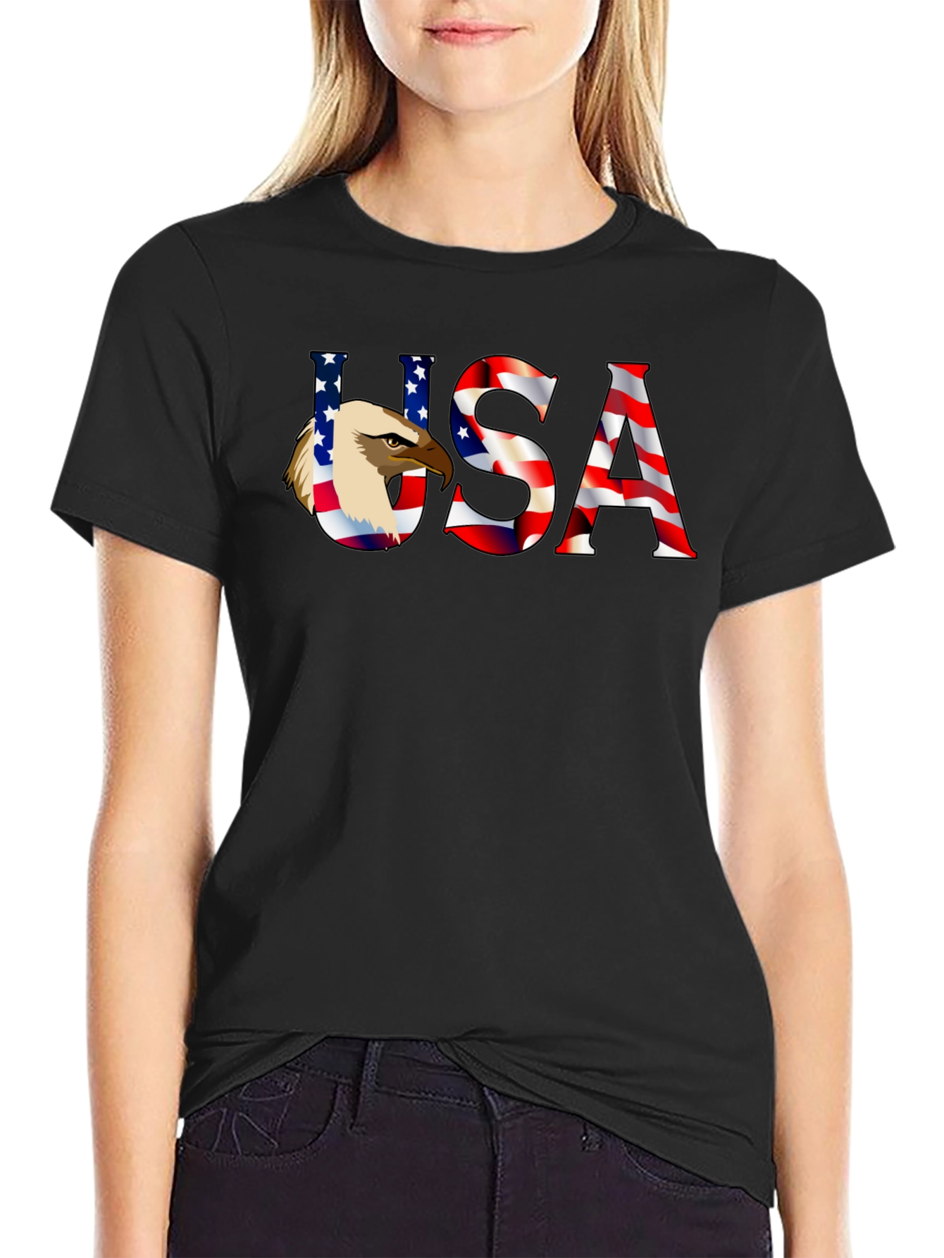 USA Eagle Graphic T-Shirt - Patriotic American Pride