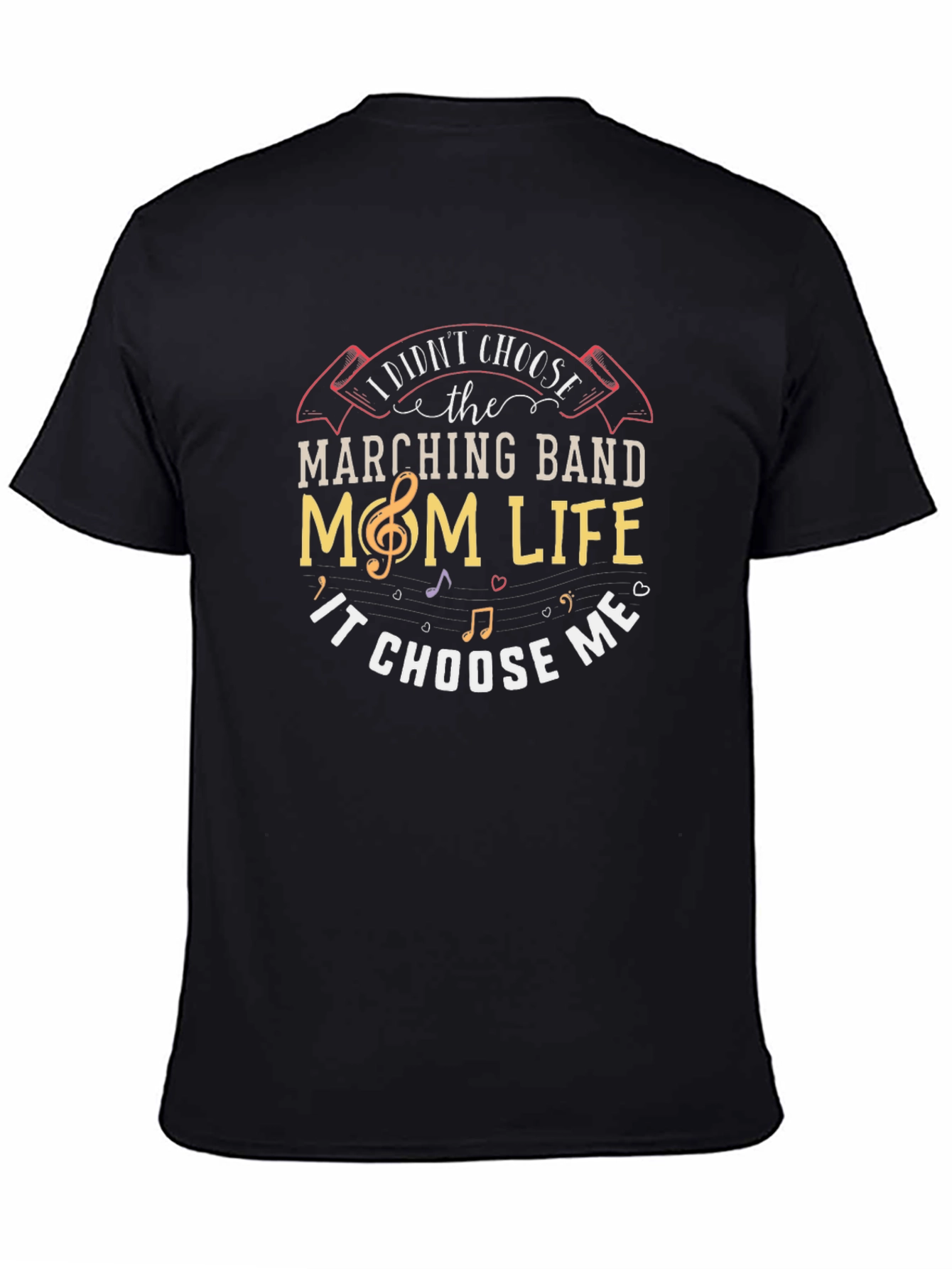 Marching Band Mom Life Black T-Shirt