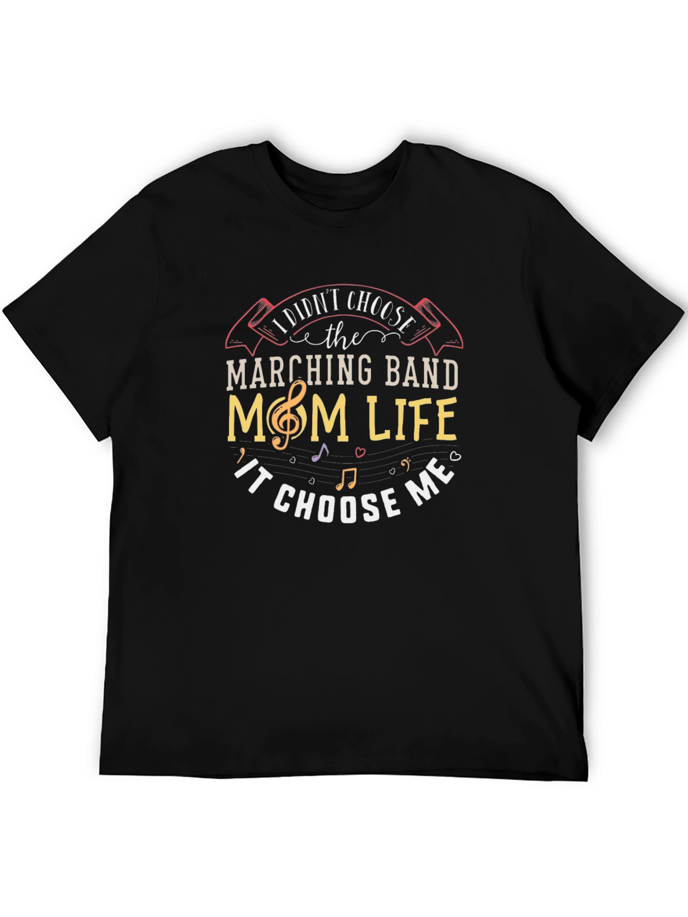 Marching Band Mom Life Black T-Shirt