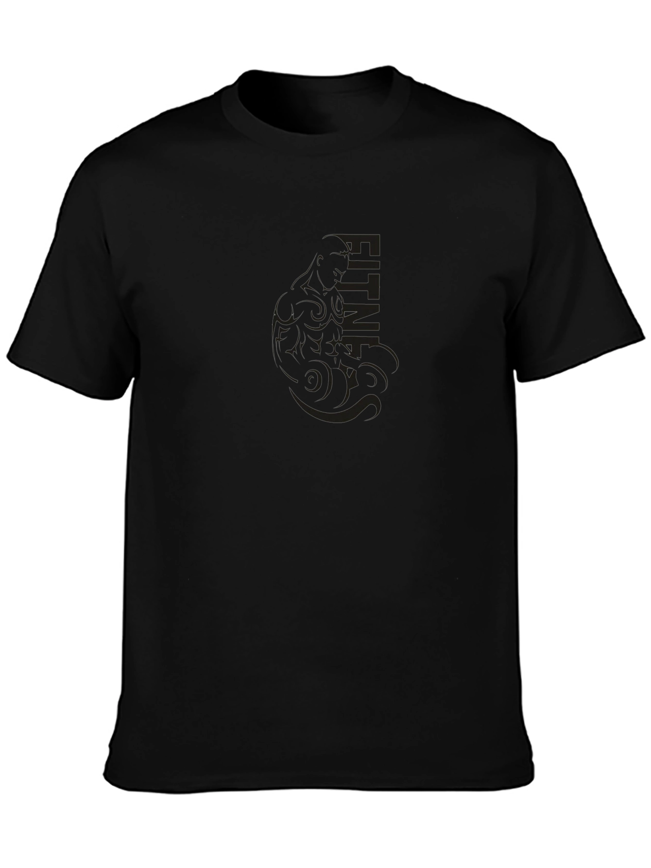 Mens Black Graphic T-Shirt - Casual Style