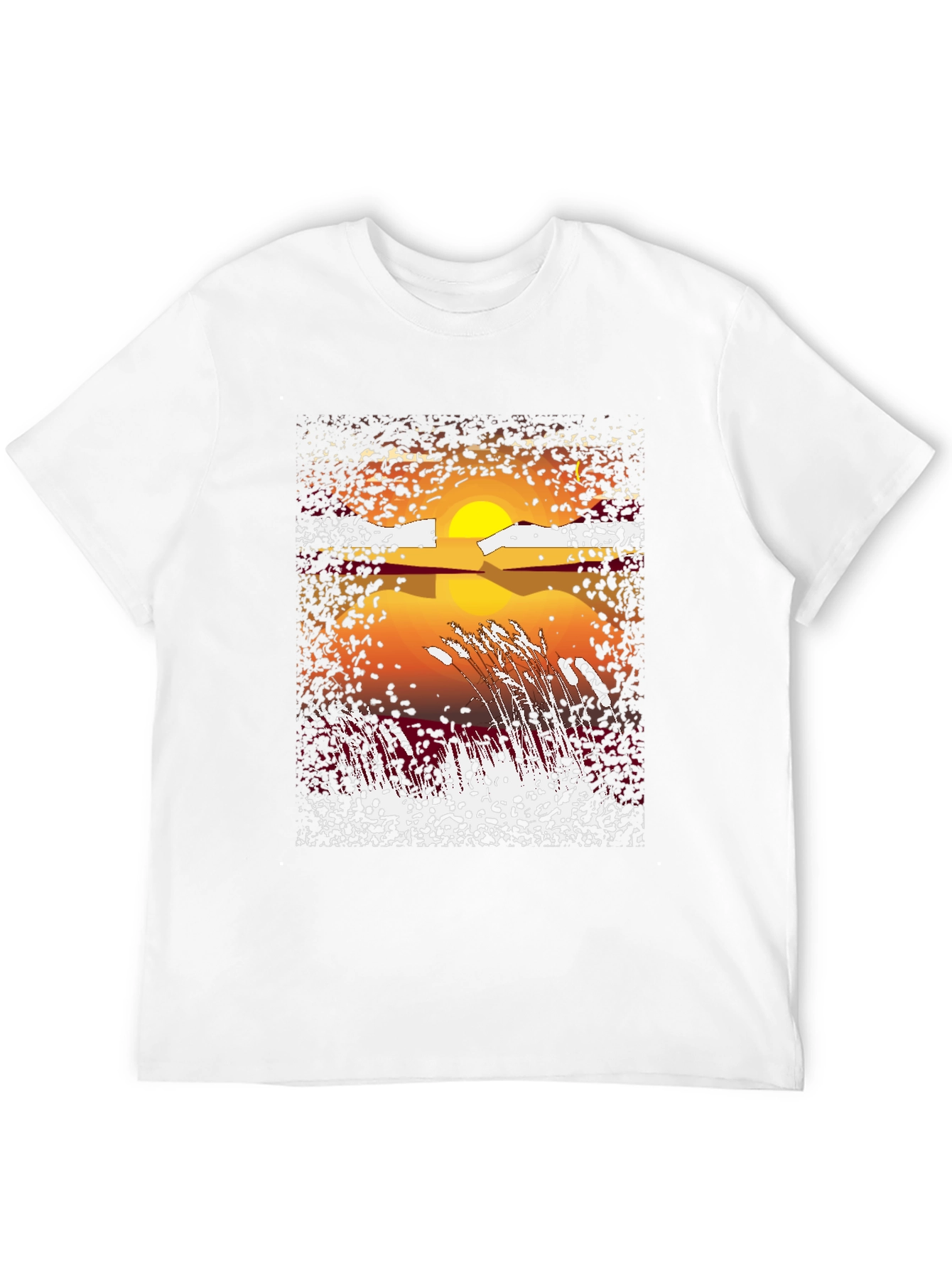 Sunset Lake Graphic Tee - Stylish Black T-Shirt