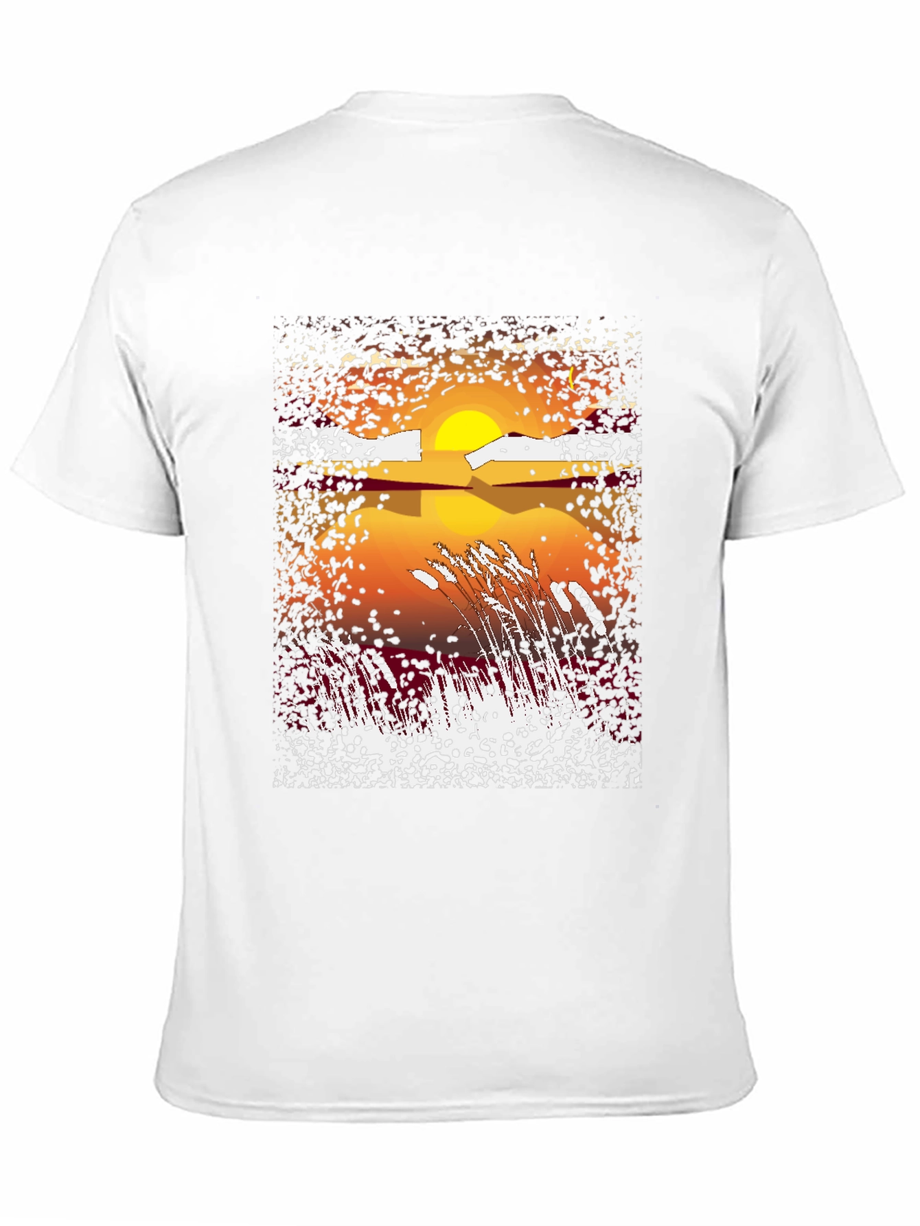 Sunset Lake Graphic Tee - Stylish Black T-Shirt