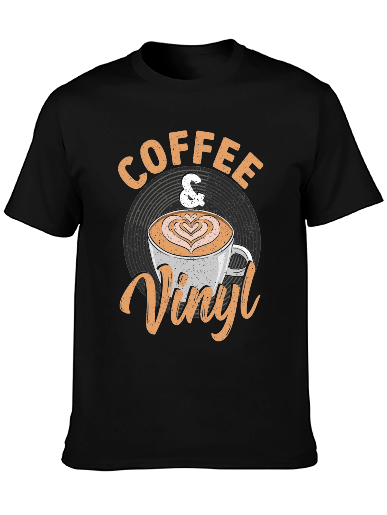 Coffee & Vinyl Graphic Tee - Music Lovers Shirt