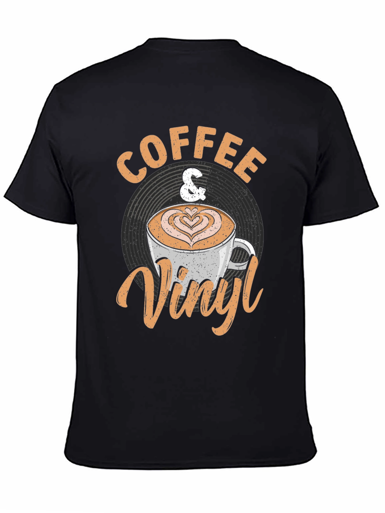 Coffee & Vinyl Graphic Tee - Music Lovers Shirt