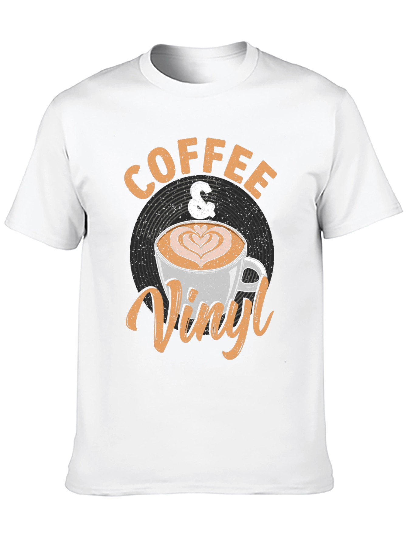 Coffee & Vinyl Graphic Tee - Music Lovers Shirt