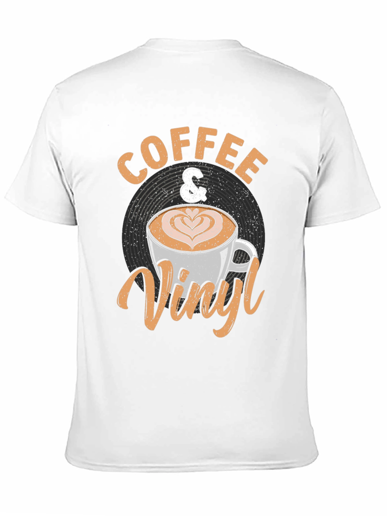 Coffee & Vinyl Graphic Tee - Music Lovers Shirt