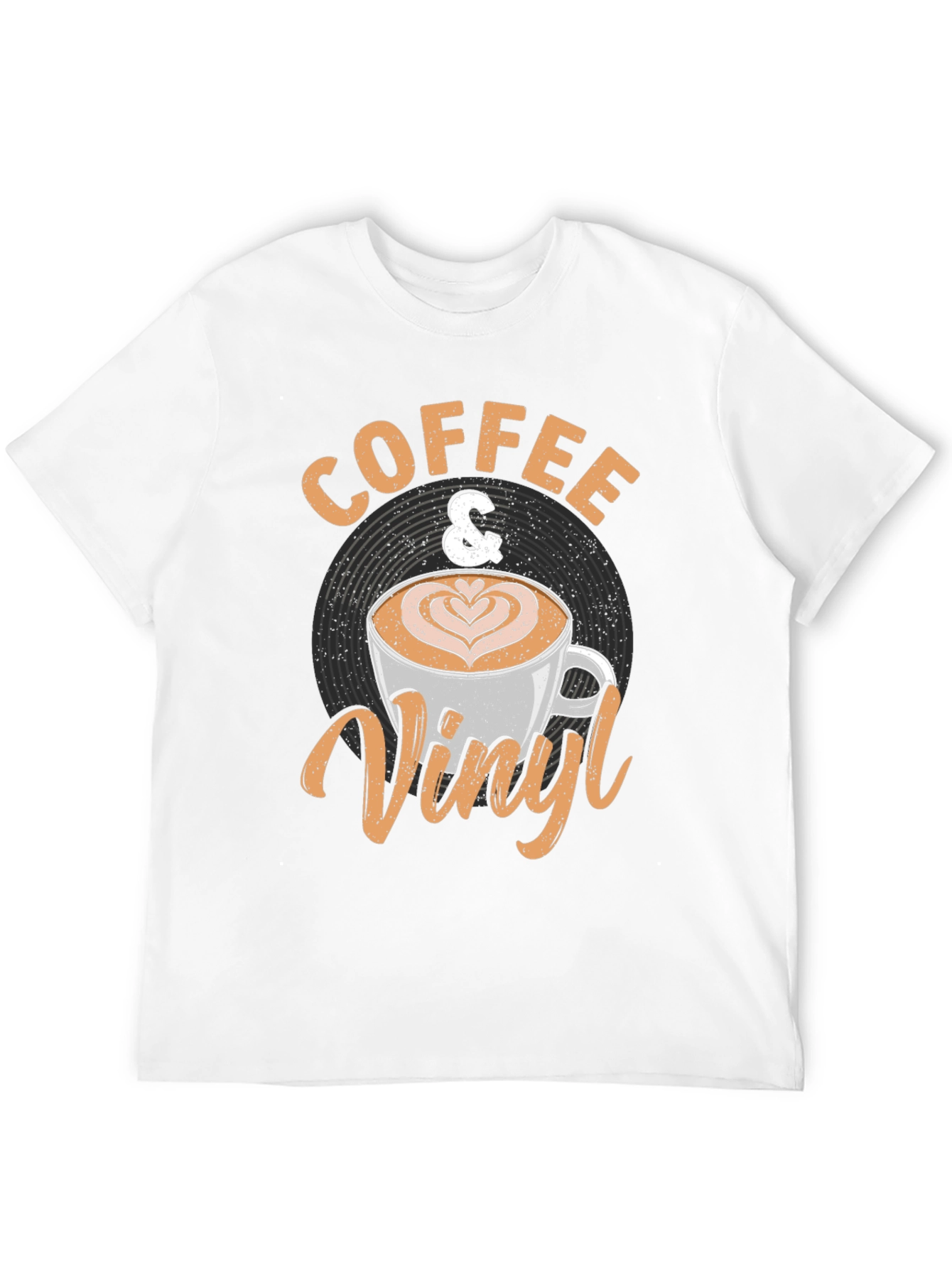 Coffee & Vinyl Graphic Tee - Music Lovers Shirt