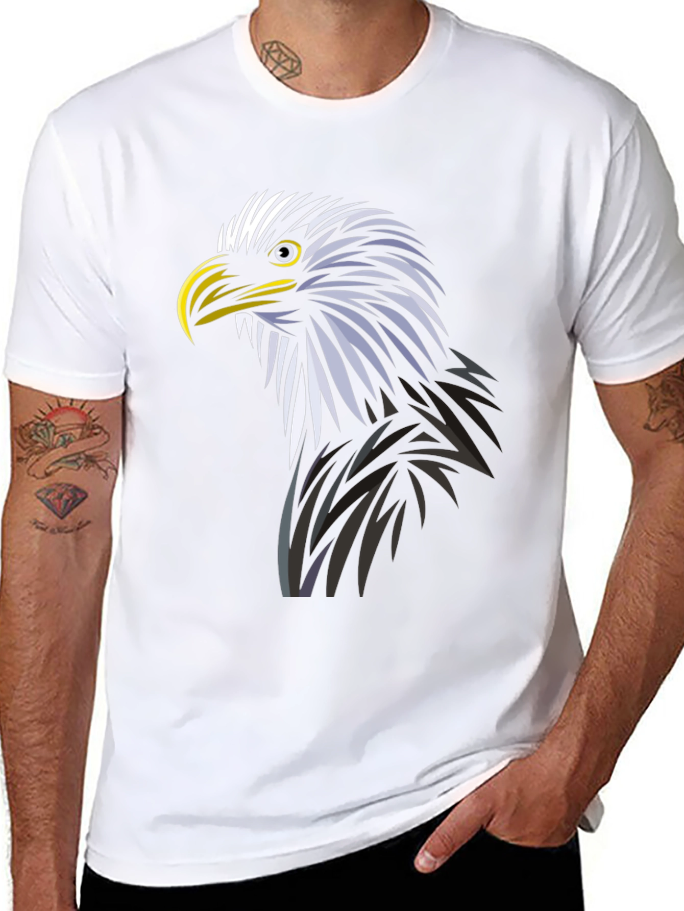 Black Eagle Graphic T-Shirt | Bold Animal Tee