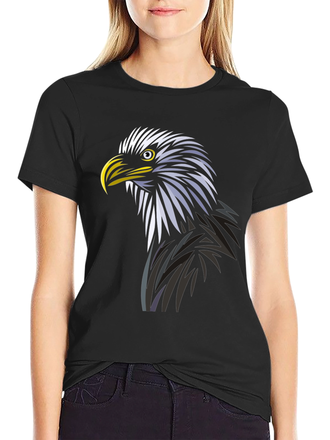 Black Eagle Graphic T-Shirt | Bold Animal Tee