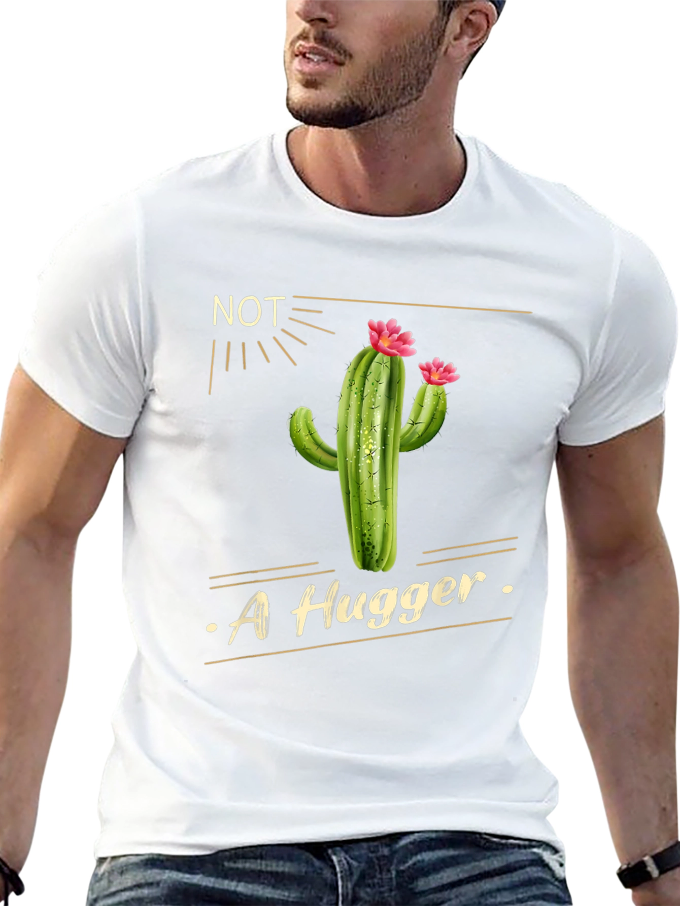 Not A Hugger Cactus Graphic Tee