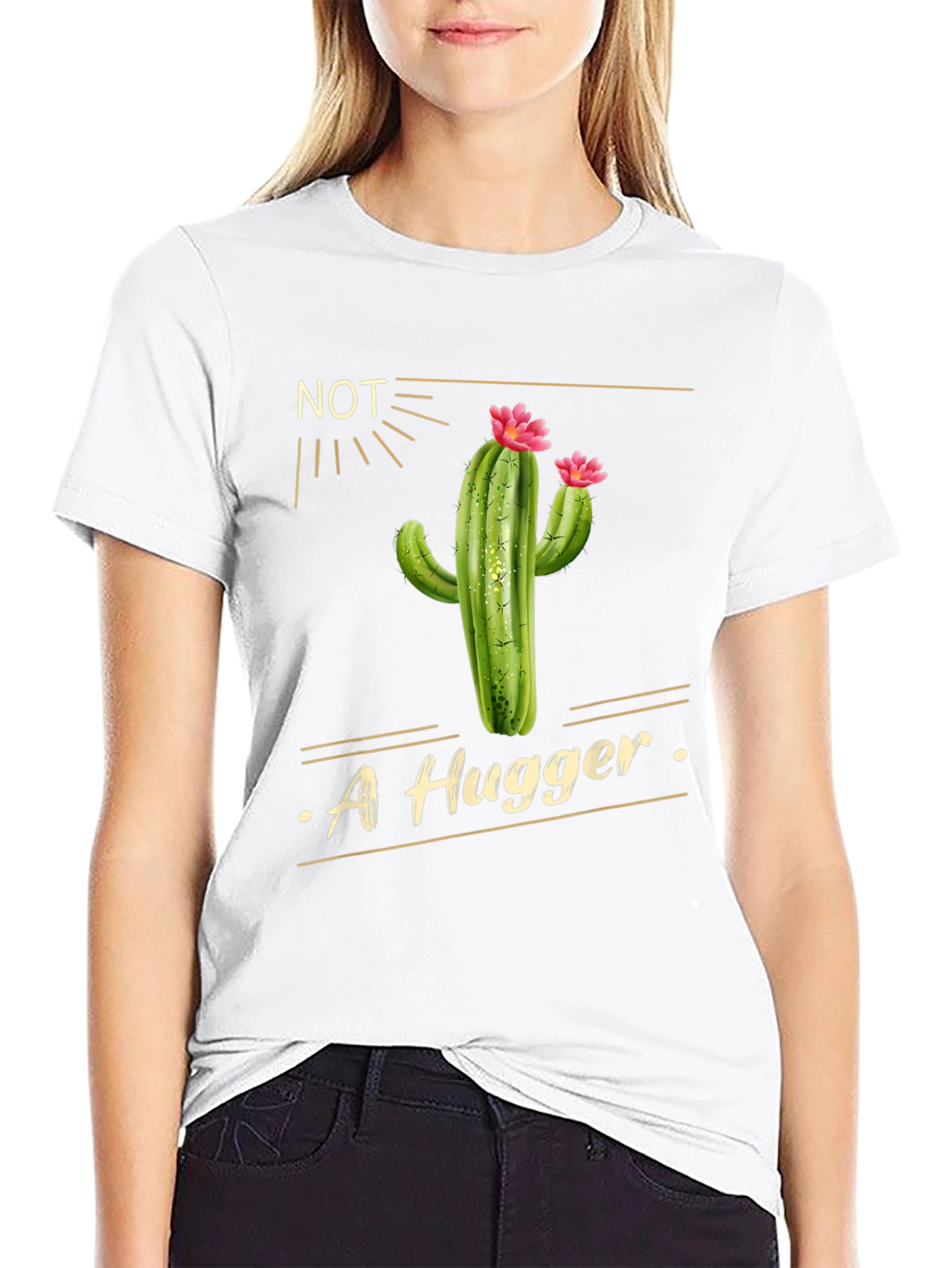 Not A Hugger Cactus Graphic Tee