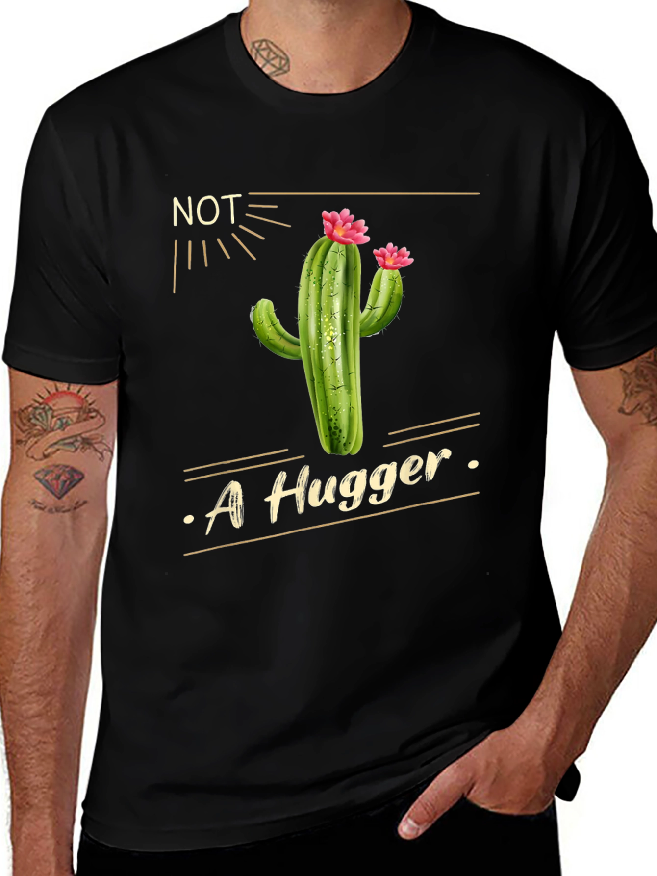 Not A Hugger Cactus Graphic Tee