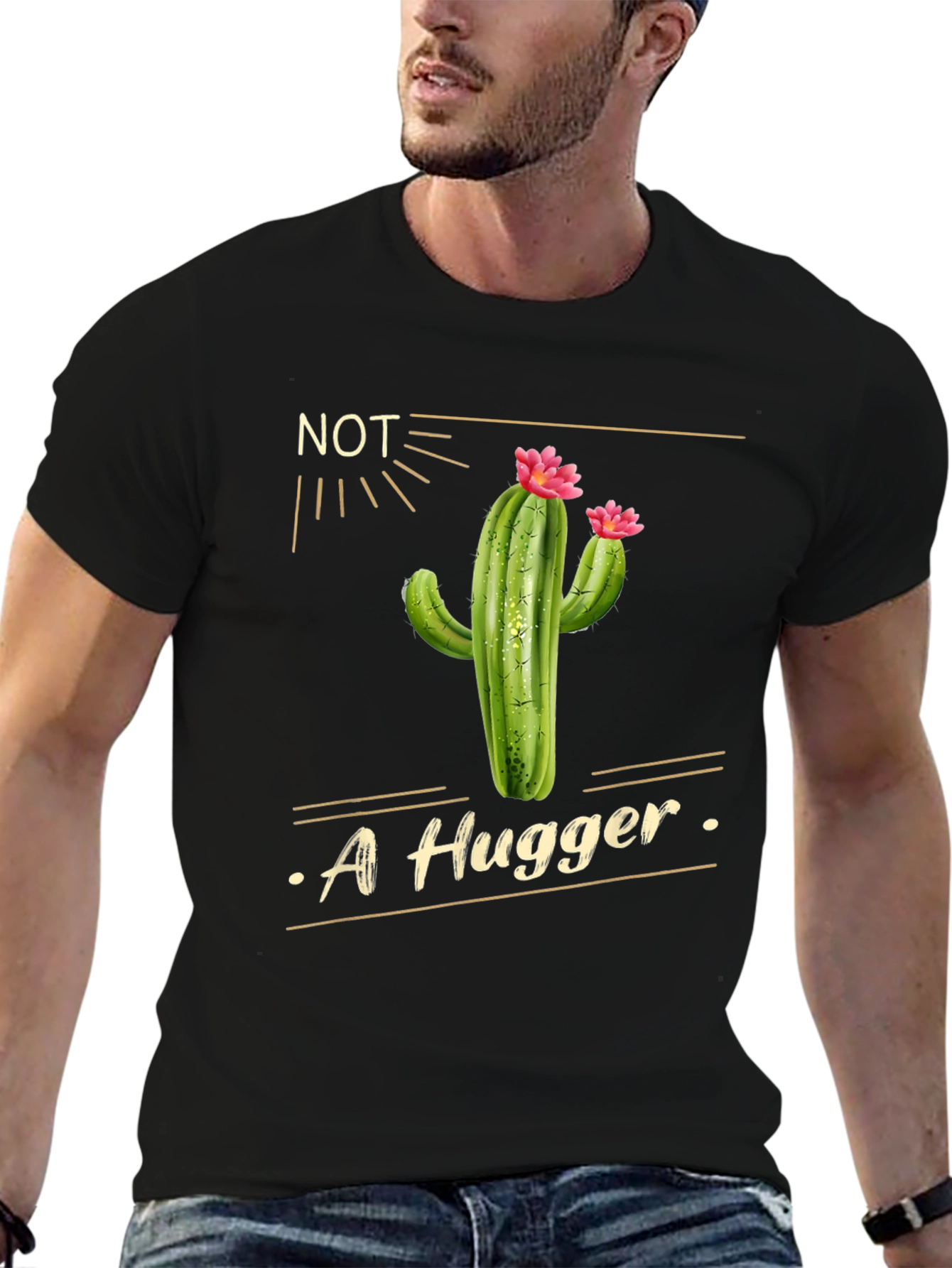 Not A Hugger Cactus Graphic Tee