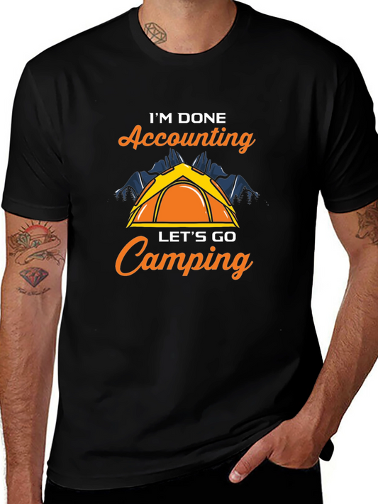 Funny Accountant Camping T-Shirt