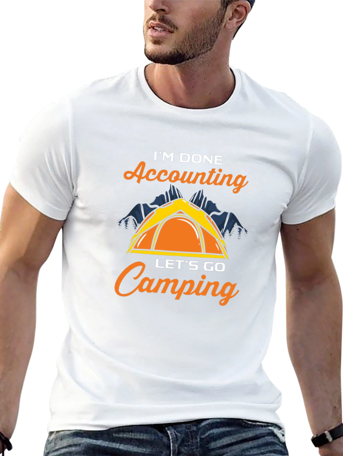 Funny Accountant Camping T-Shirt