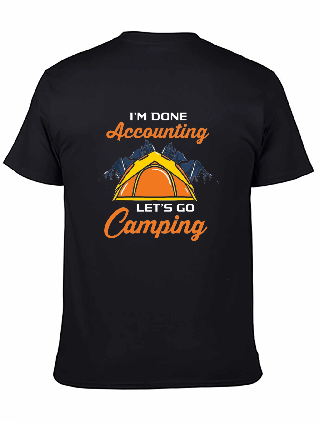 Funny Accountant Camping T-Shirt