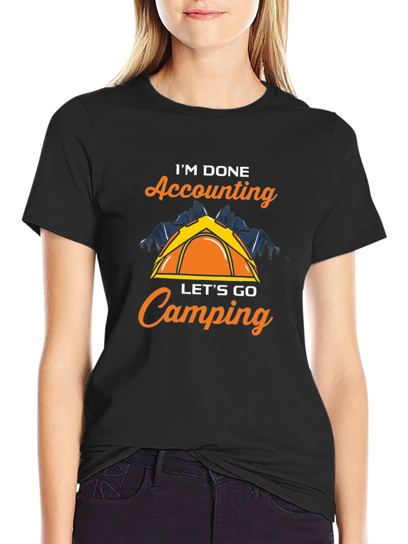 Funny Accountant Camping T-Shirt