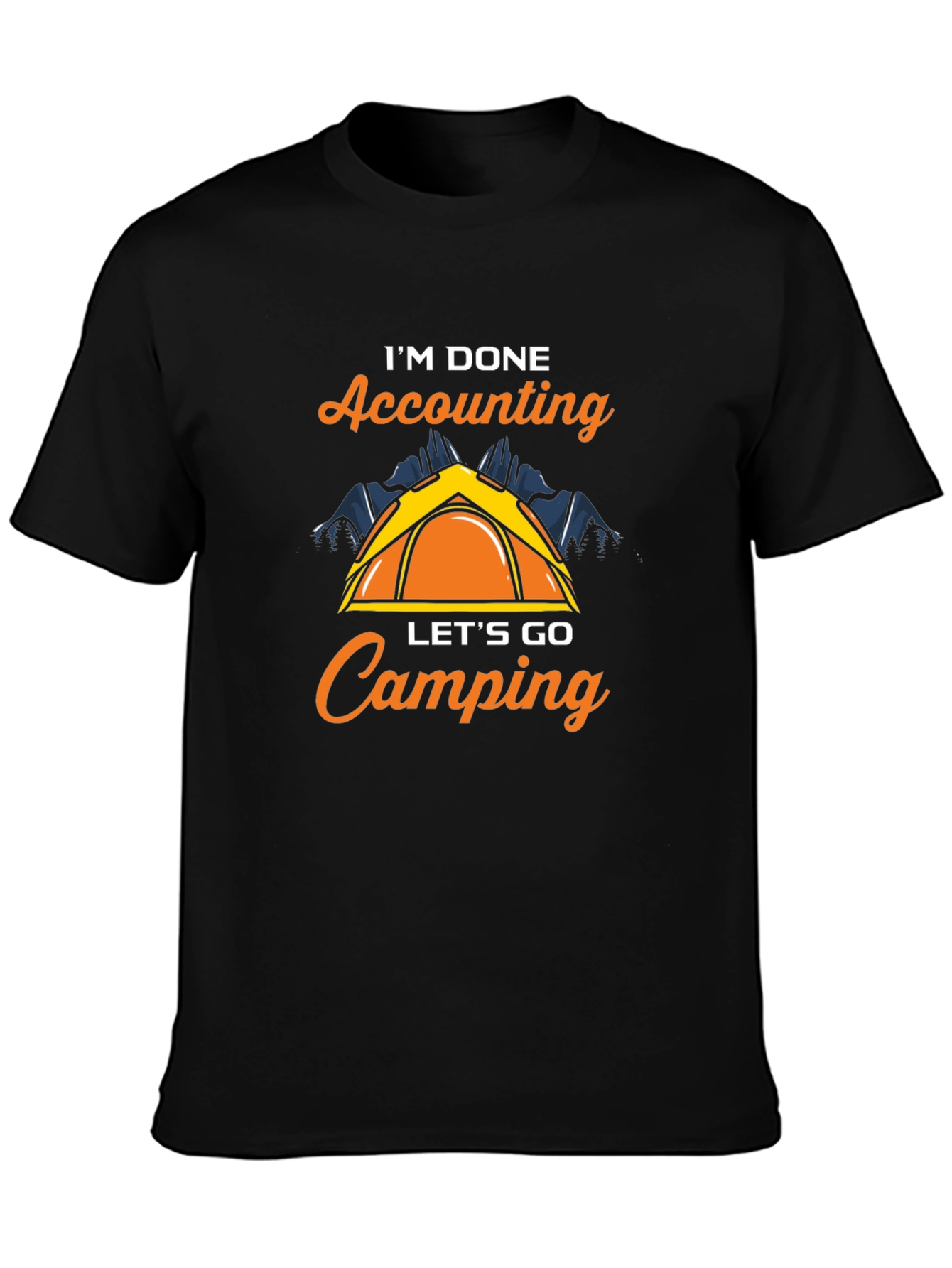Funny Accountant Camping T-Shirt