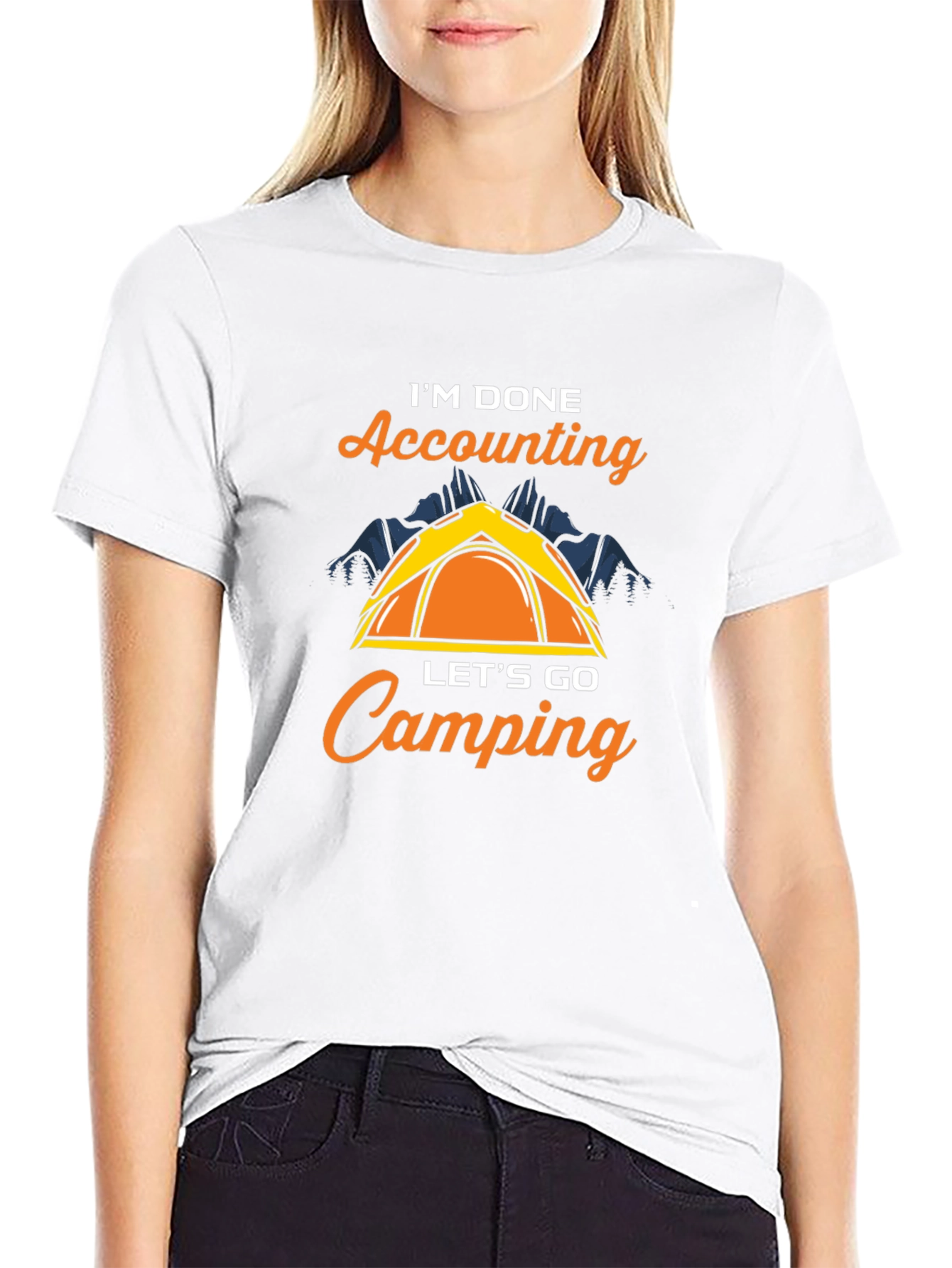 Funny Accountant Camping T-Shirt