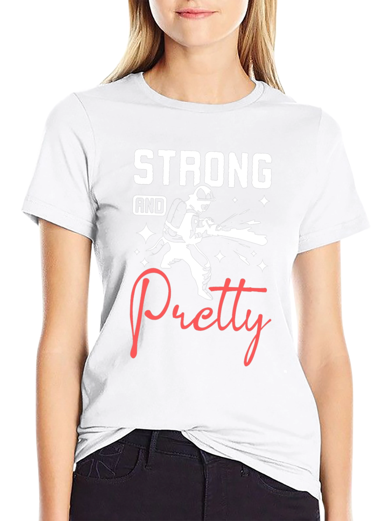 Strong and Pretty Firefighter T-Shirt