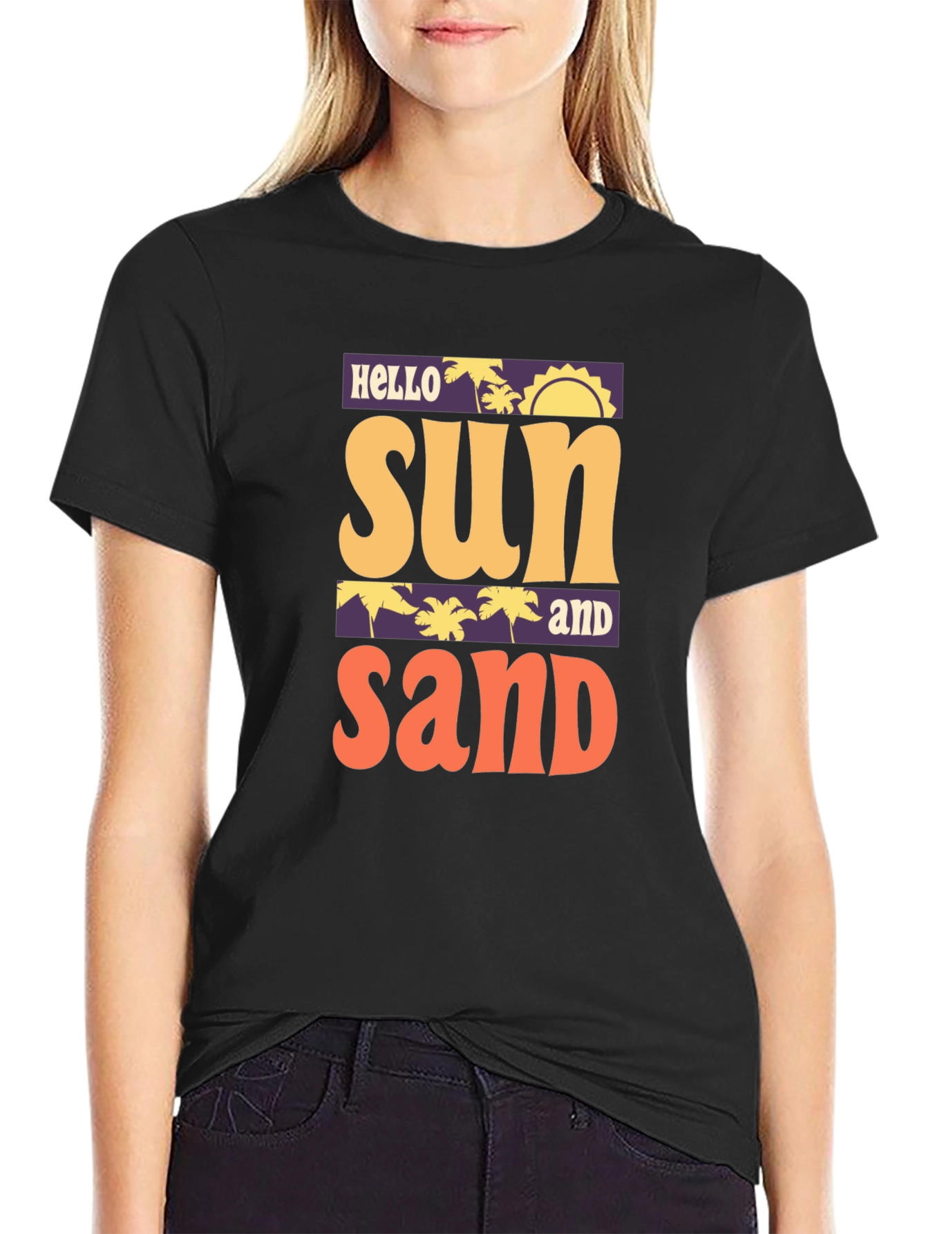 Hello Sun and Sand Graphic Tee