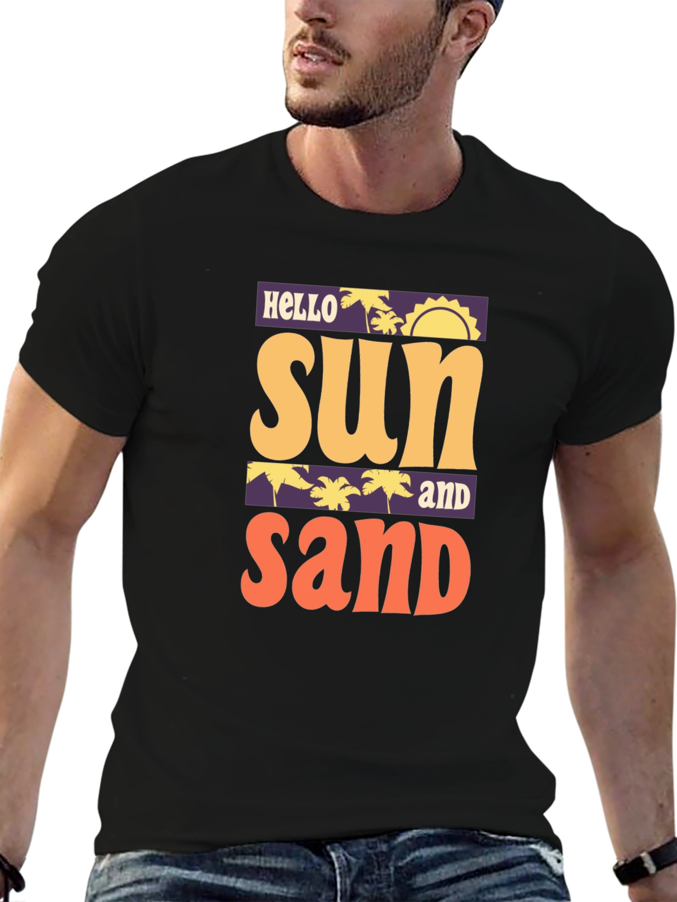 Hello Sun and Sand Graphic Tee
