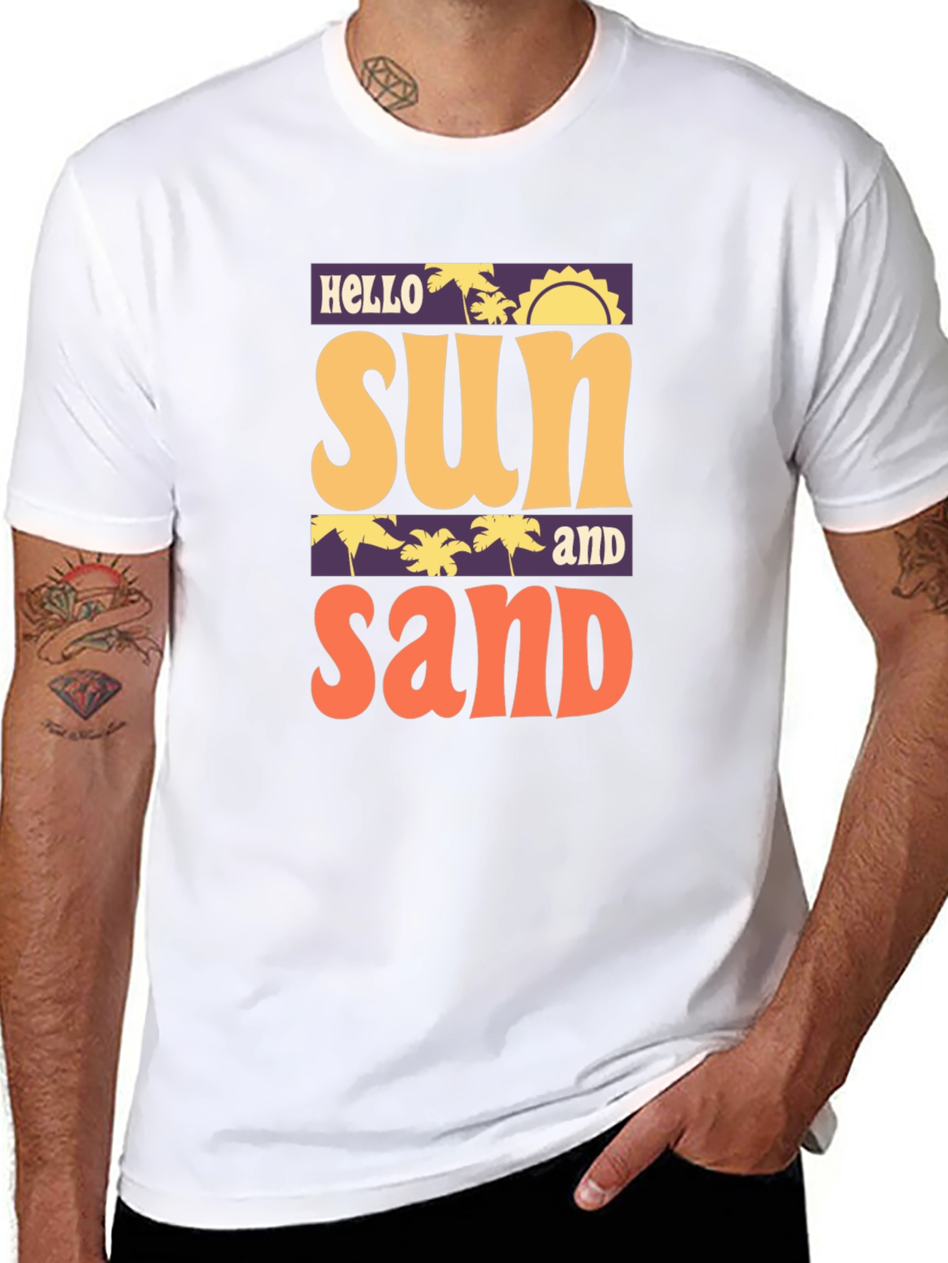 Hello Sun and Sand Graphic Tee