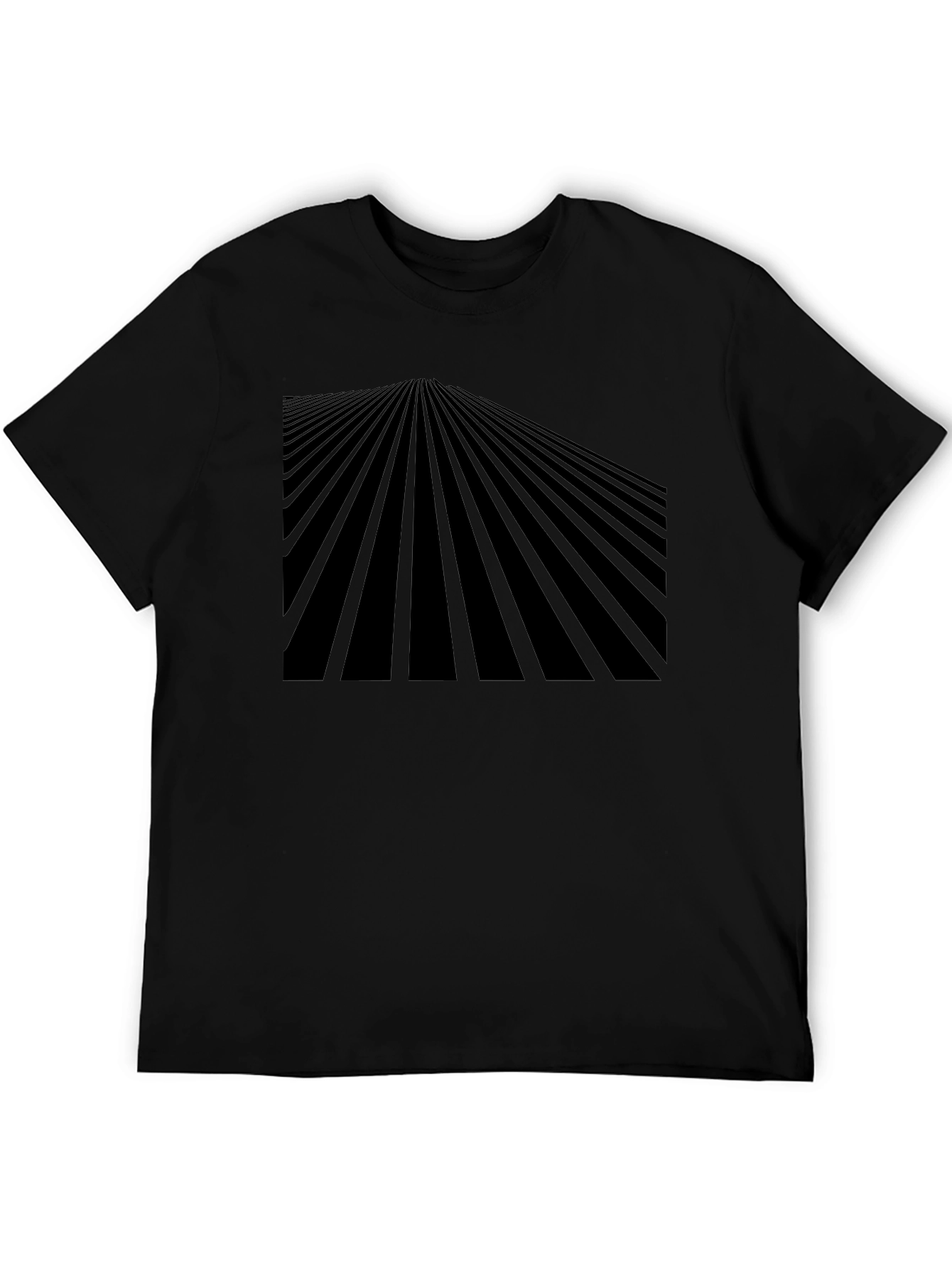 Abstract Perspective Black T-Shirt