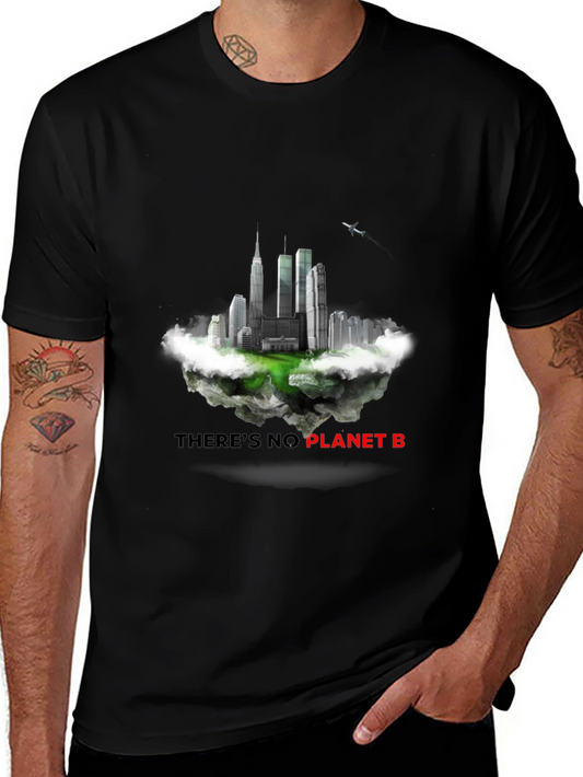 Eco-Friendly Graphic Tee - Theres No Planet B