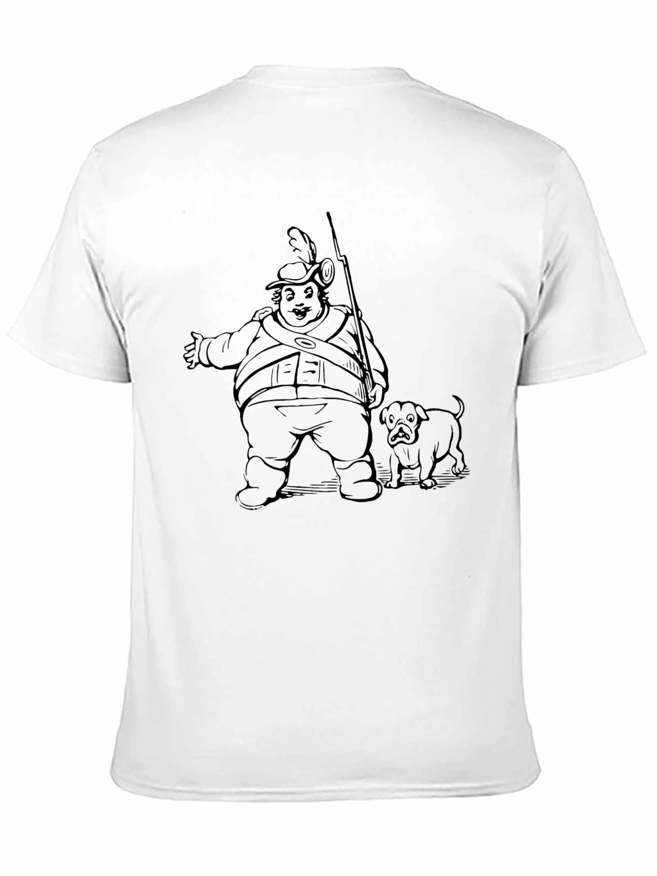 Humorous Cartoon Graphic Black T-Shirt