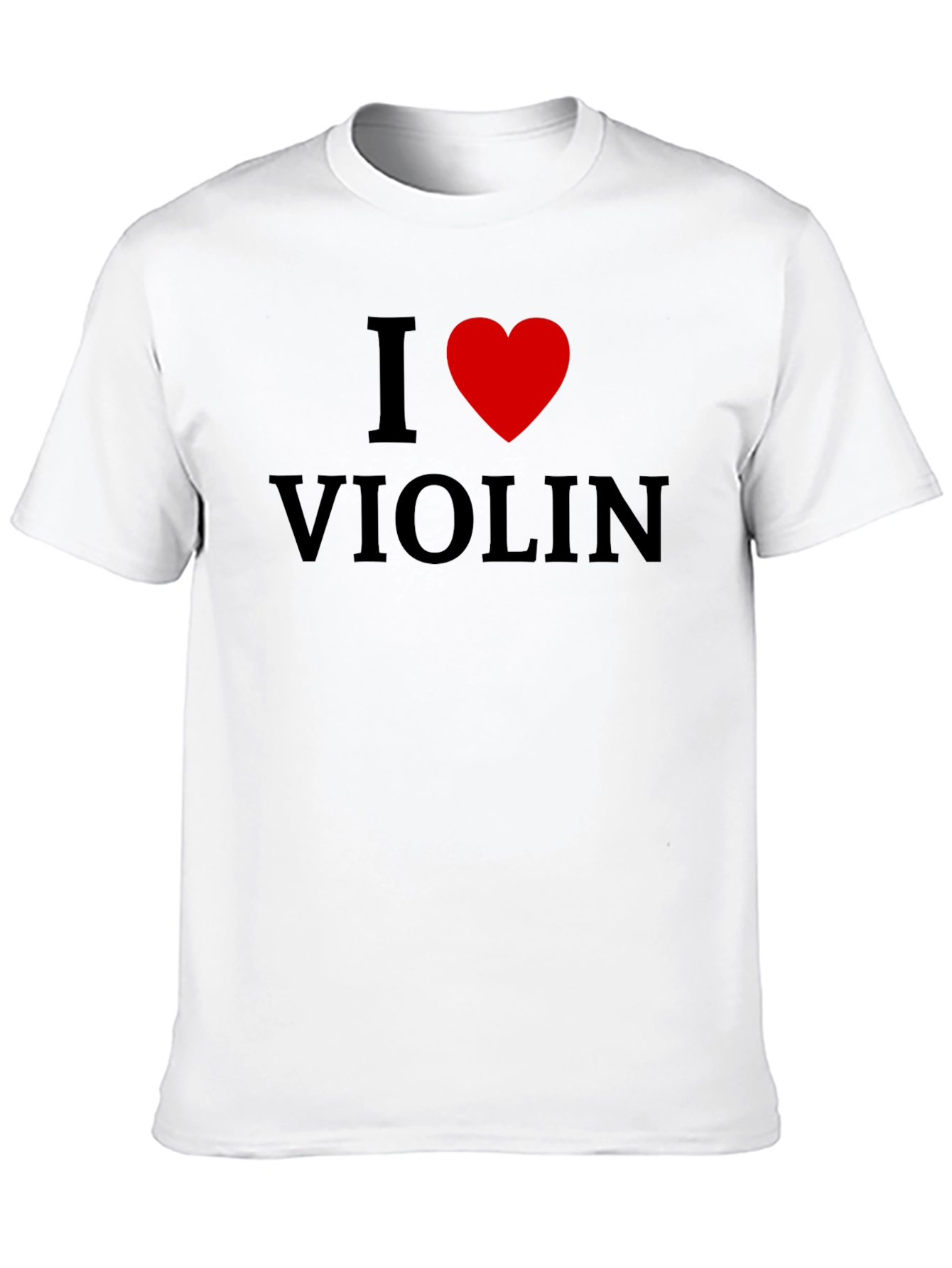 I Heart Violin Black T-Shirt Music Lover Tee