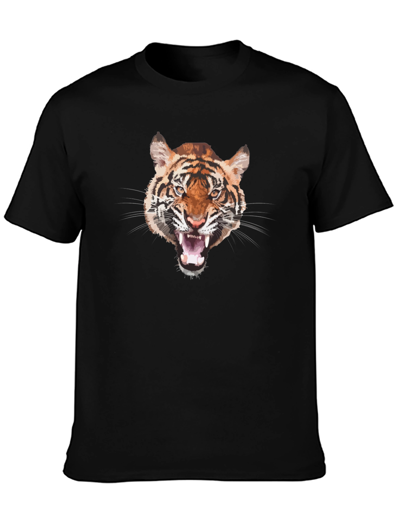 Bold Tiger Graphic T-Shirt - Mens Black Tee