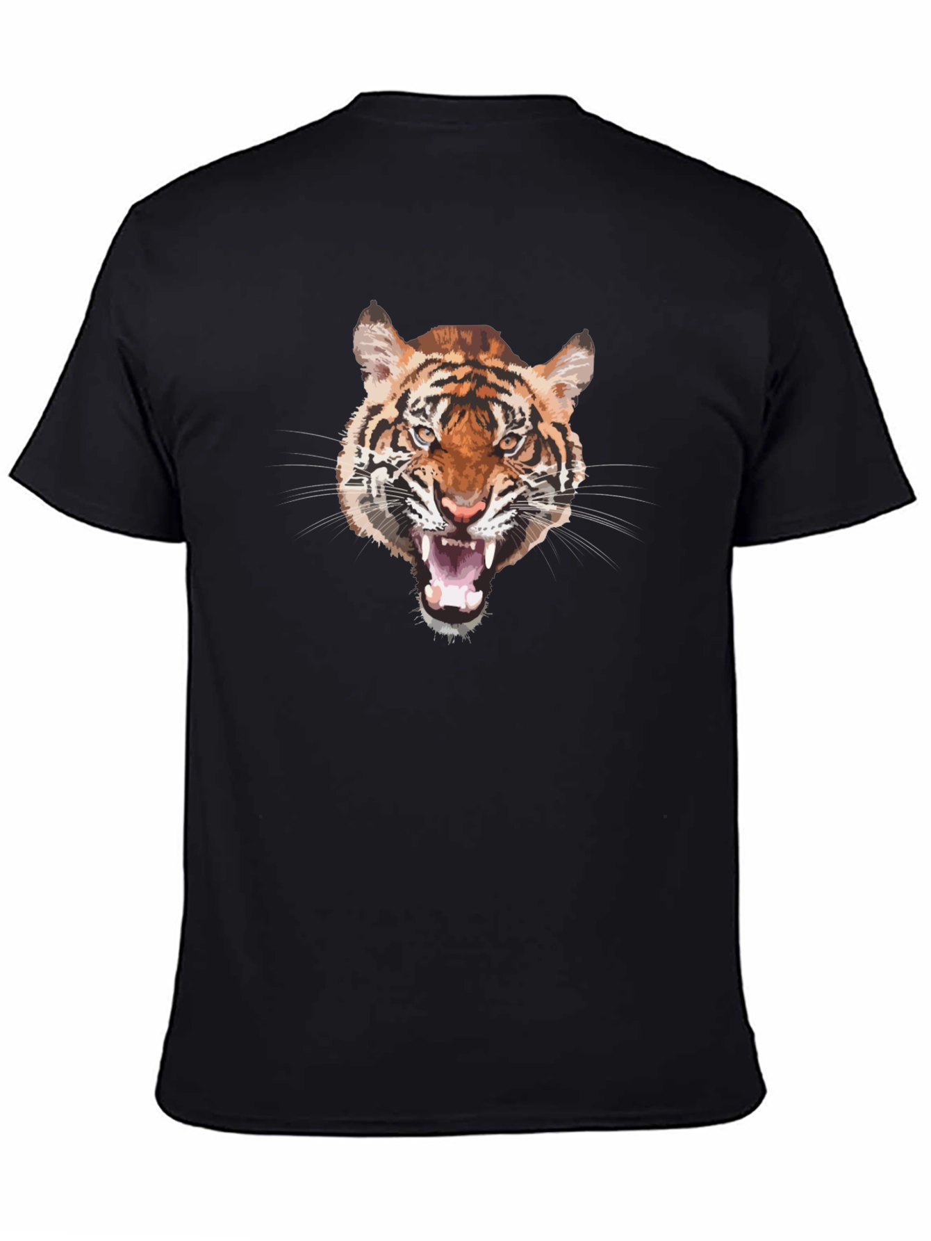 Bold Tiger Graphic T-Shirt - Mens Black Tee