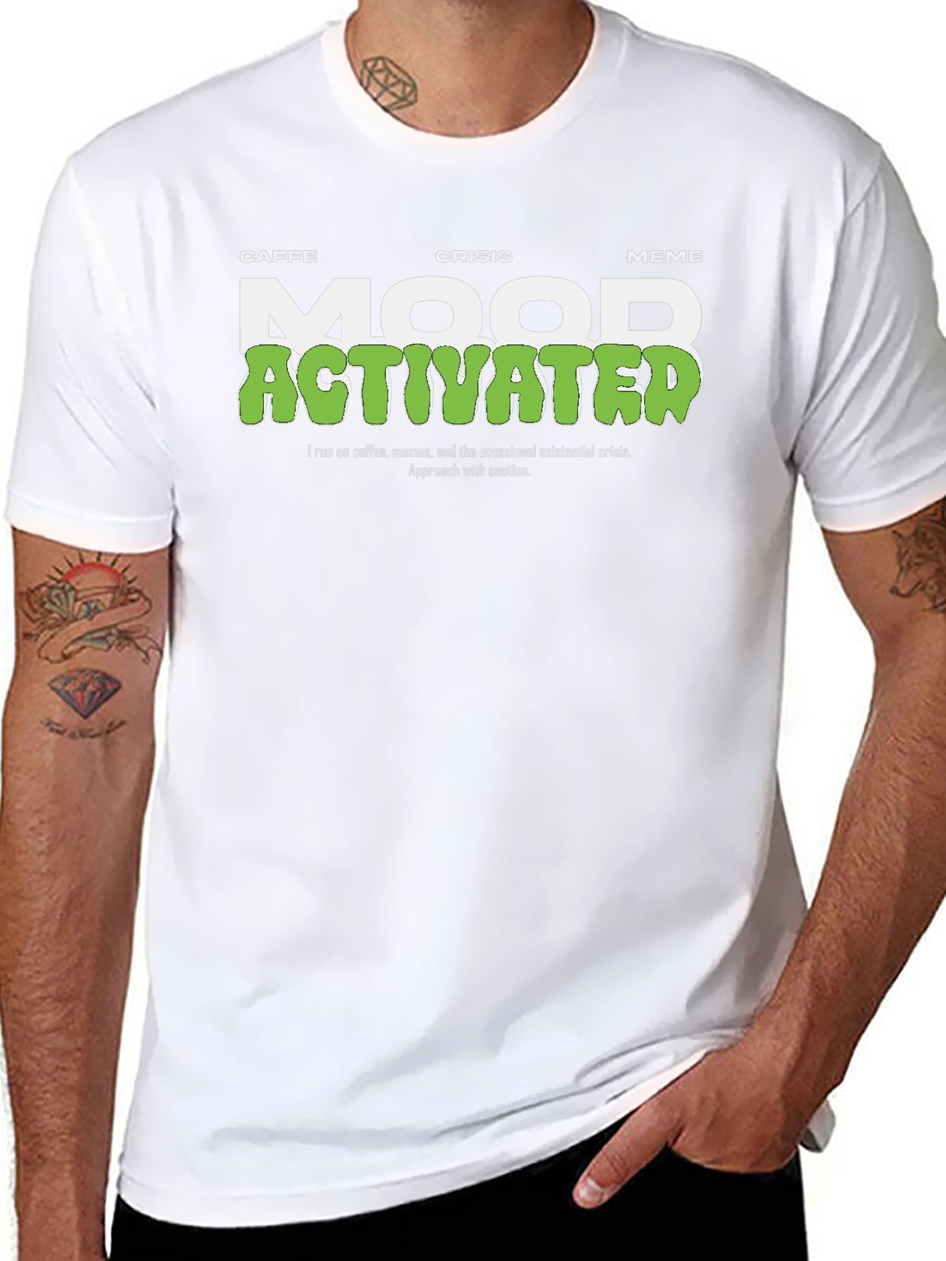 Mood Activated T-Shirt - Coffee Meme Crisis