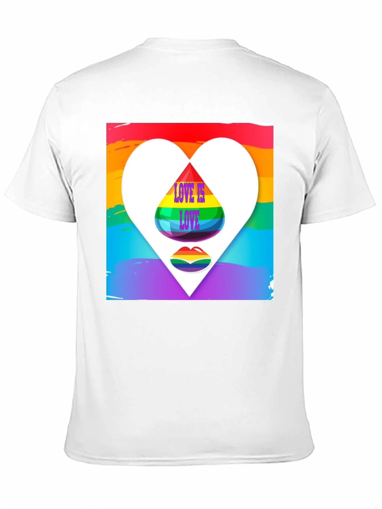 Love is Love Rainbow Heart Graphic Tee