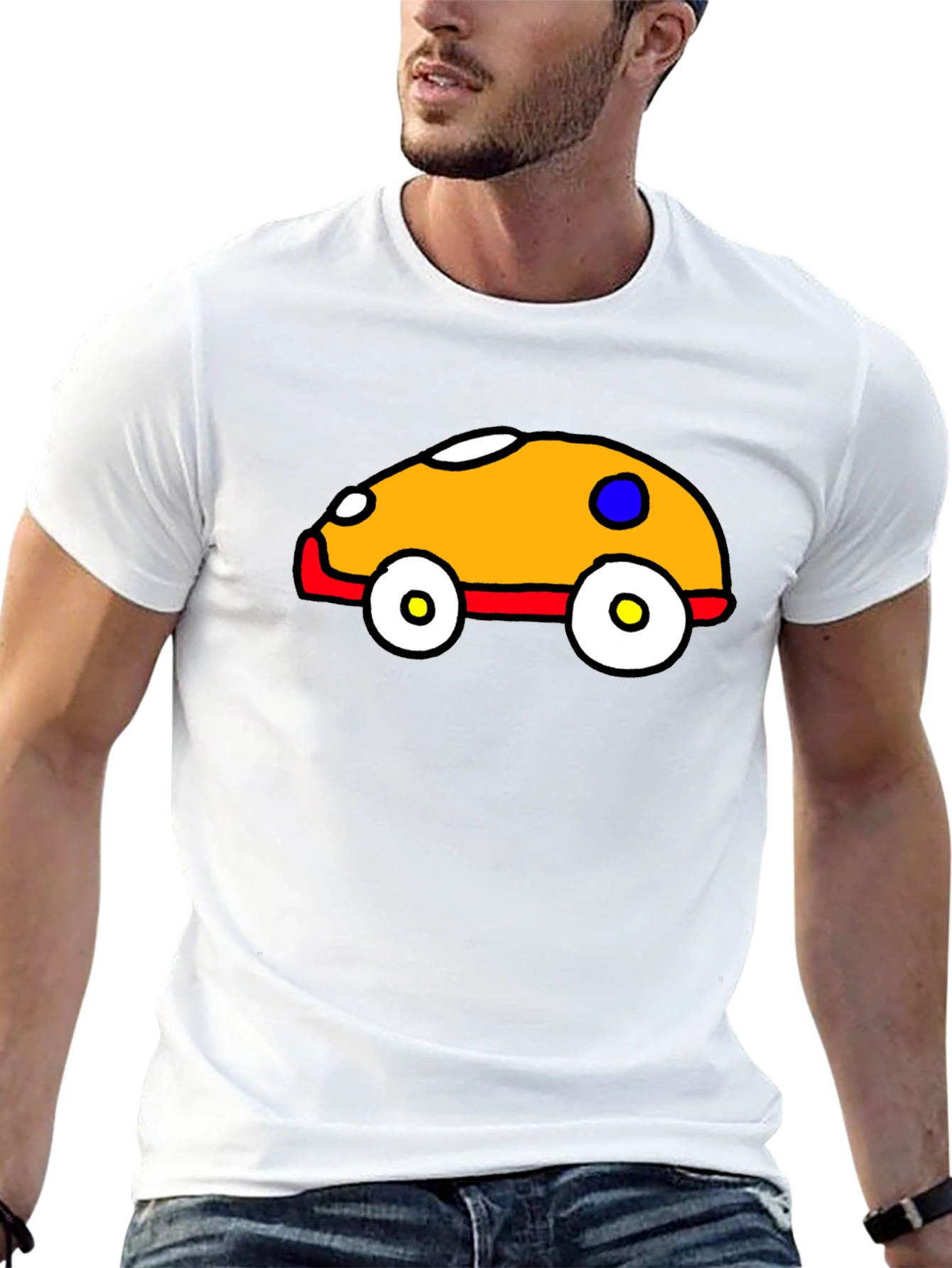 Cartoon Car T-Shirt - Black Graphic Tee