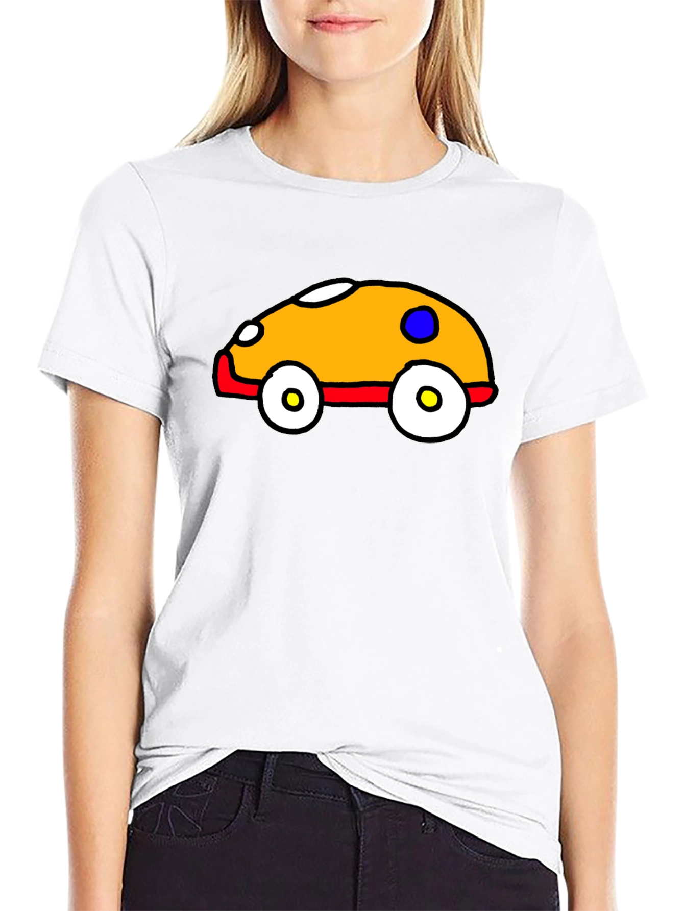 Cartoon Car T-Shirt - Black Graphic Tee