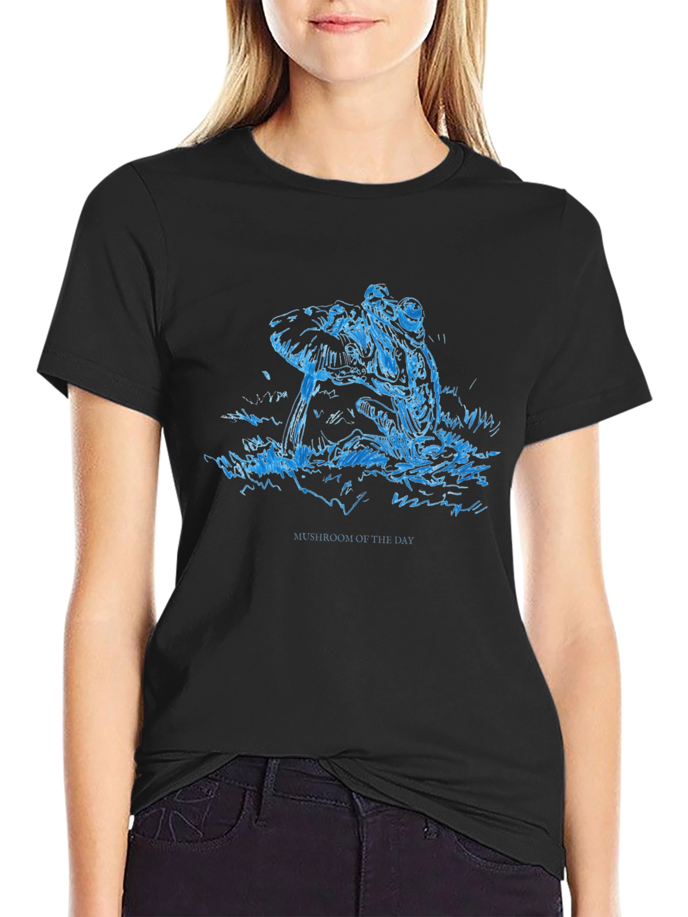 Mushroom of the Day Graphic Tee - Black