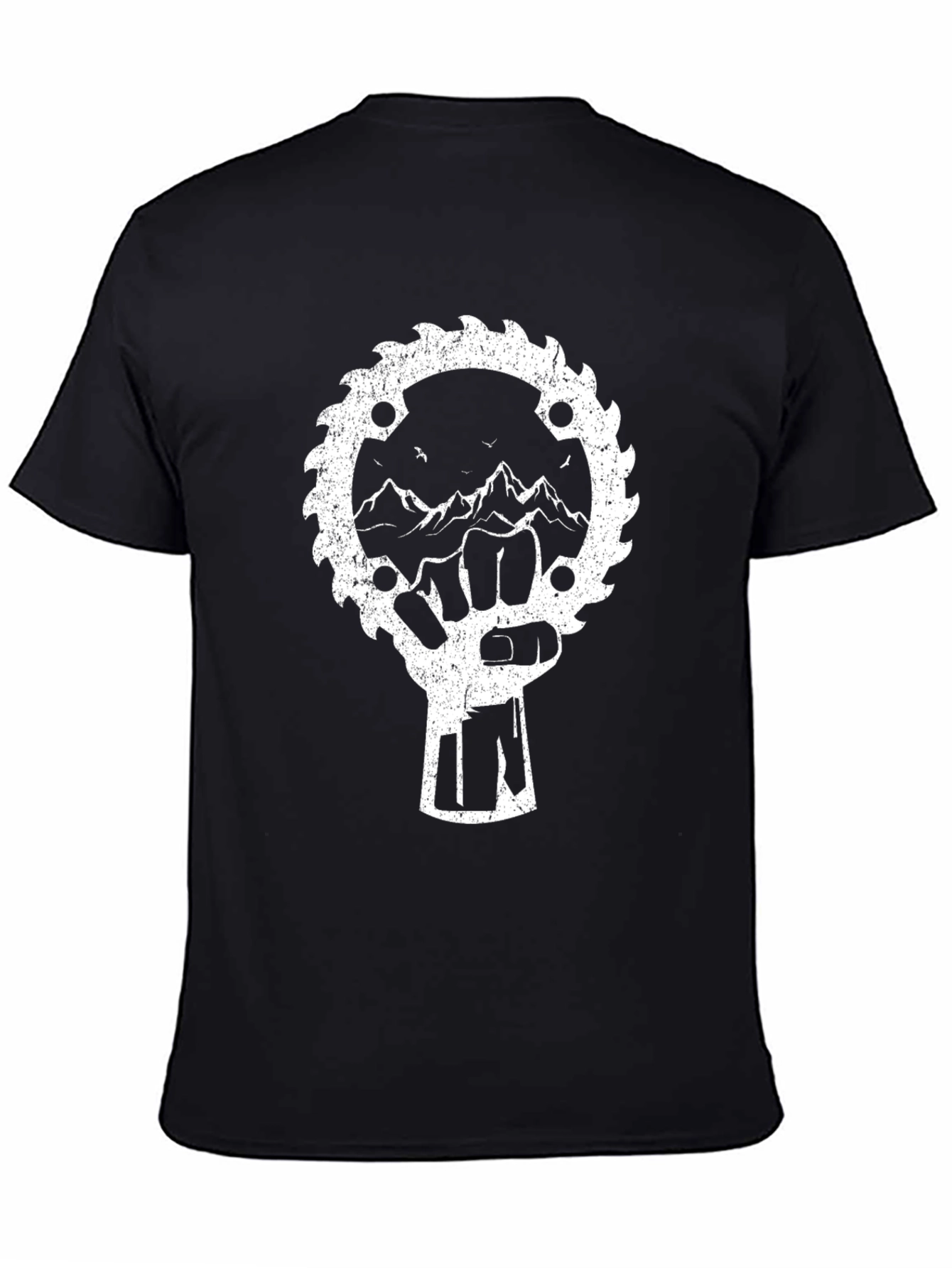 Mountain Saw Blade Fist Graphic Tee