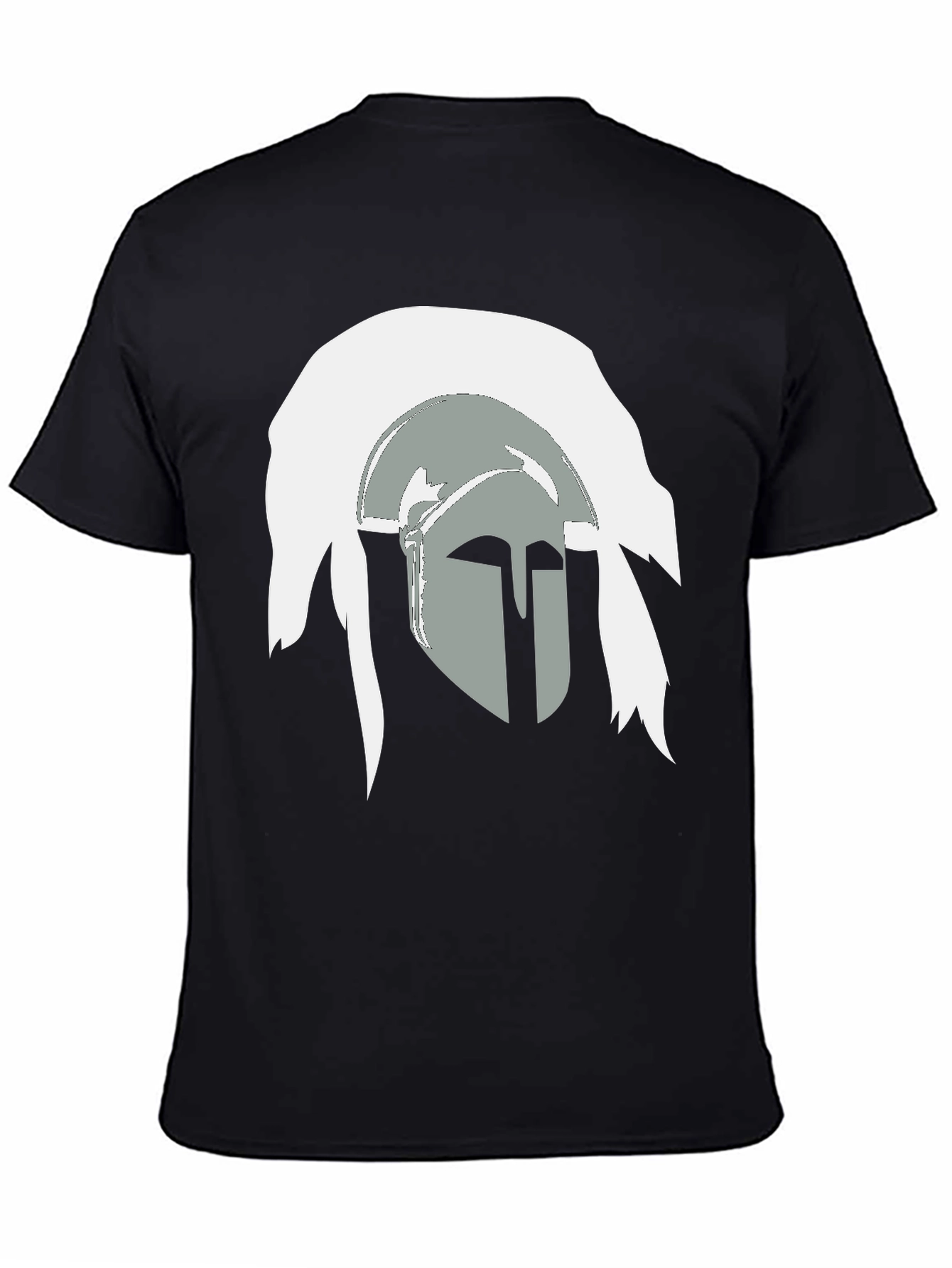Spartan Helmet Graphic Tee - Bold Stylish Black T-Shirt