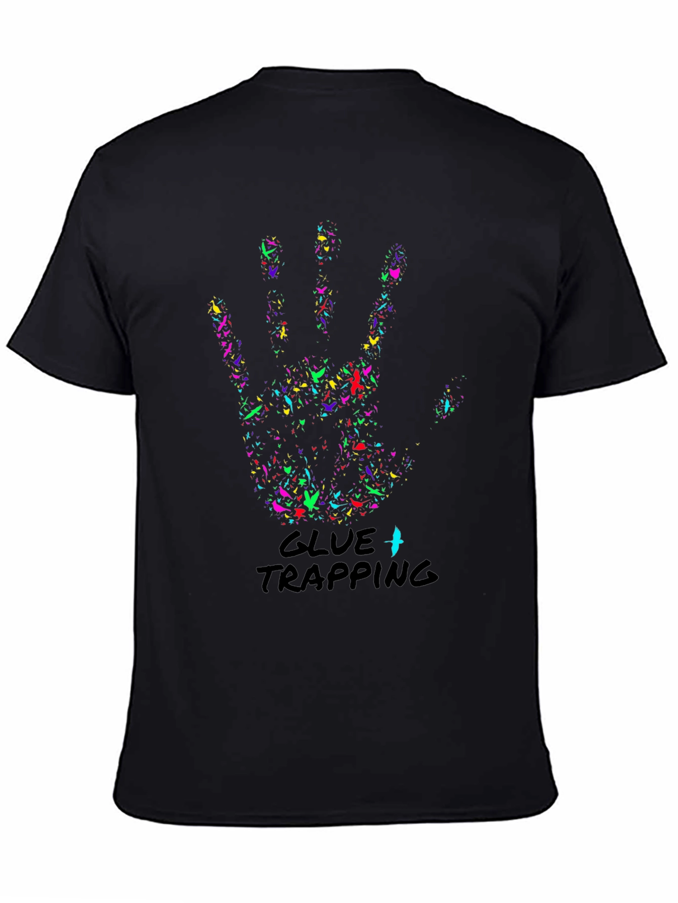 Abstract Hand Print Graphic T-Shirt
