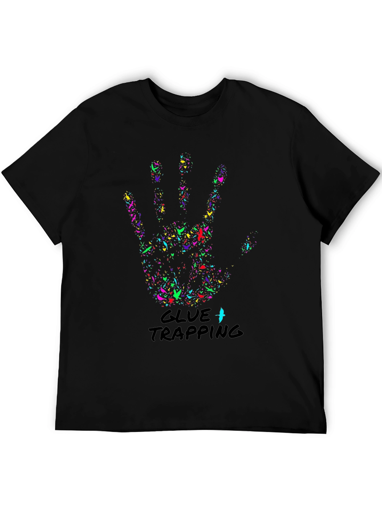 Abstract Hand Print Graphic T-Shirt