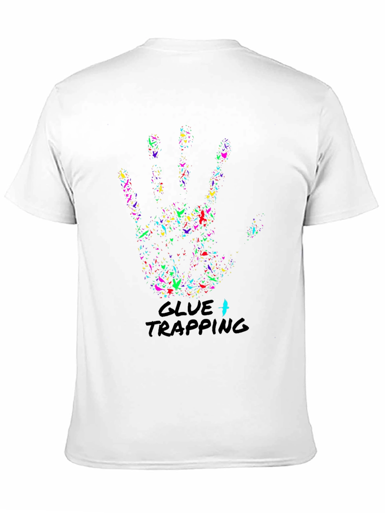 Abstract Hand Print Graphic T-Shirt