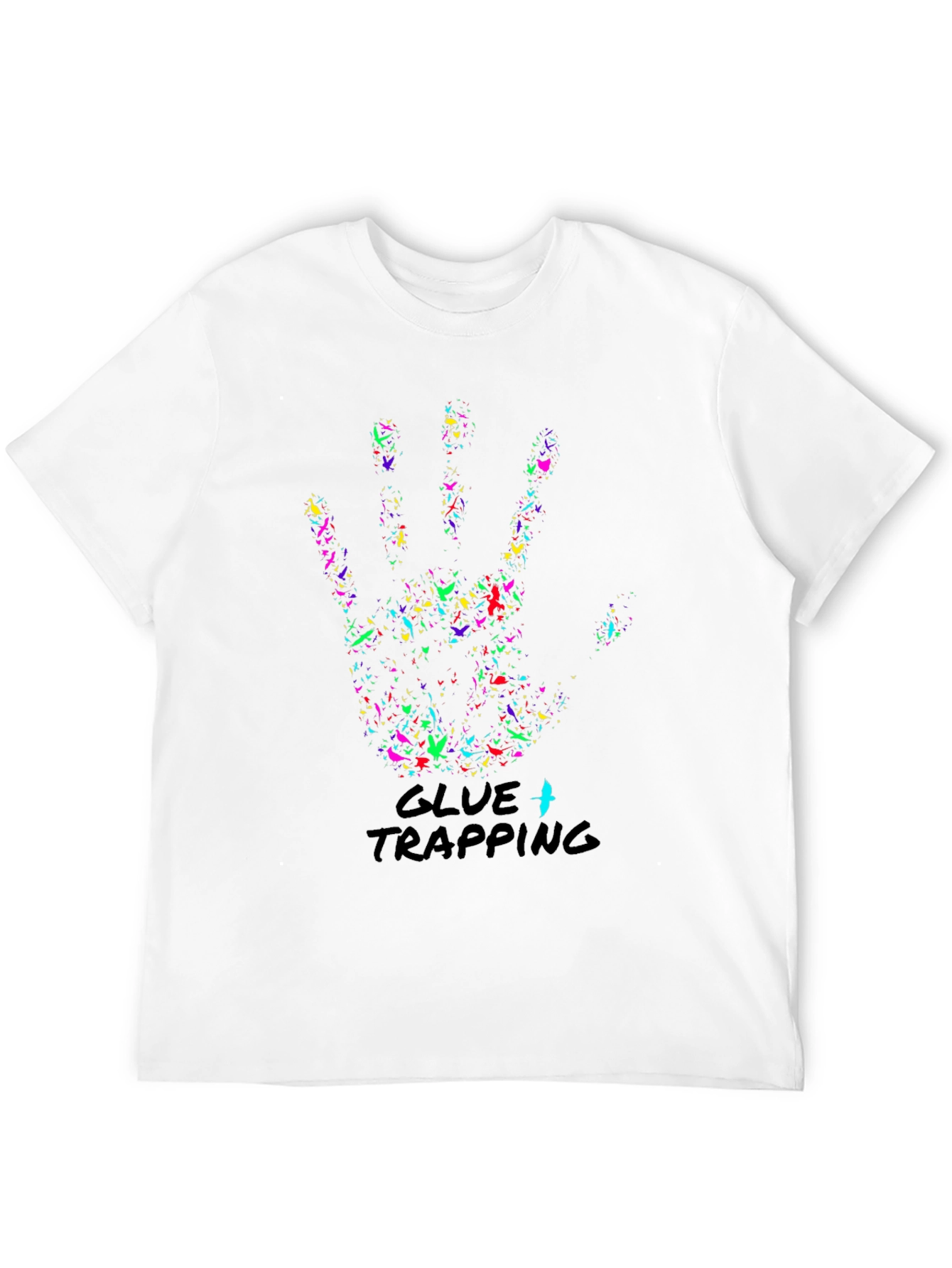 Abstract Hand Print Graphic T-Shirt