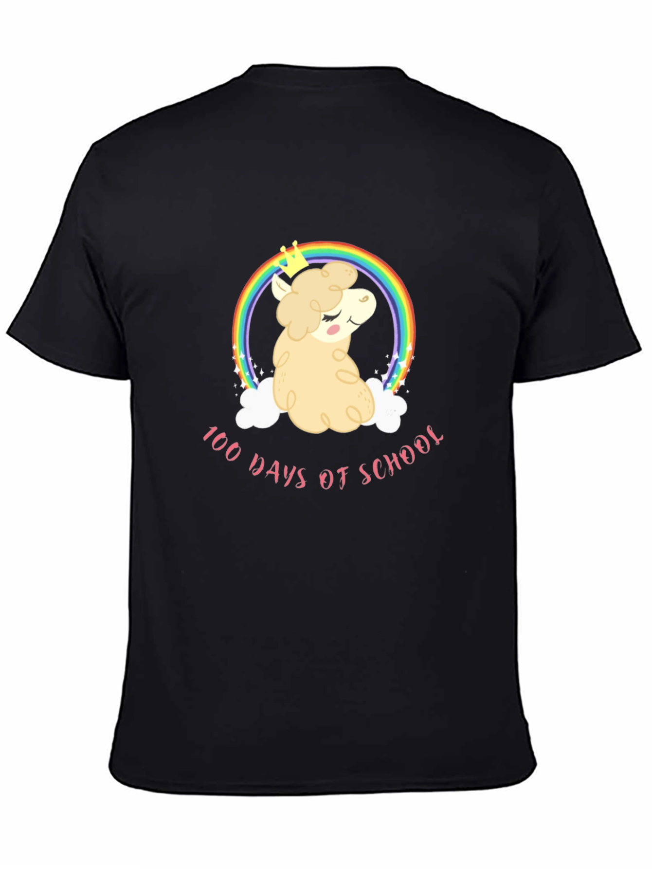 100 Days of School Rainbow Alpaca T-Shirt