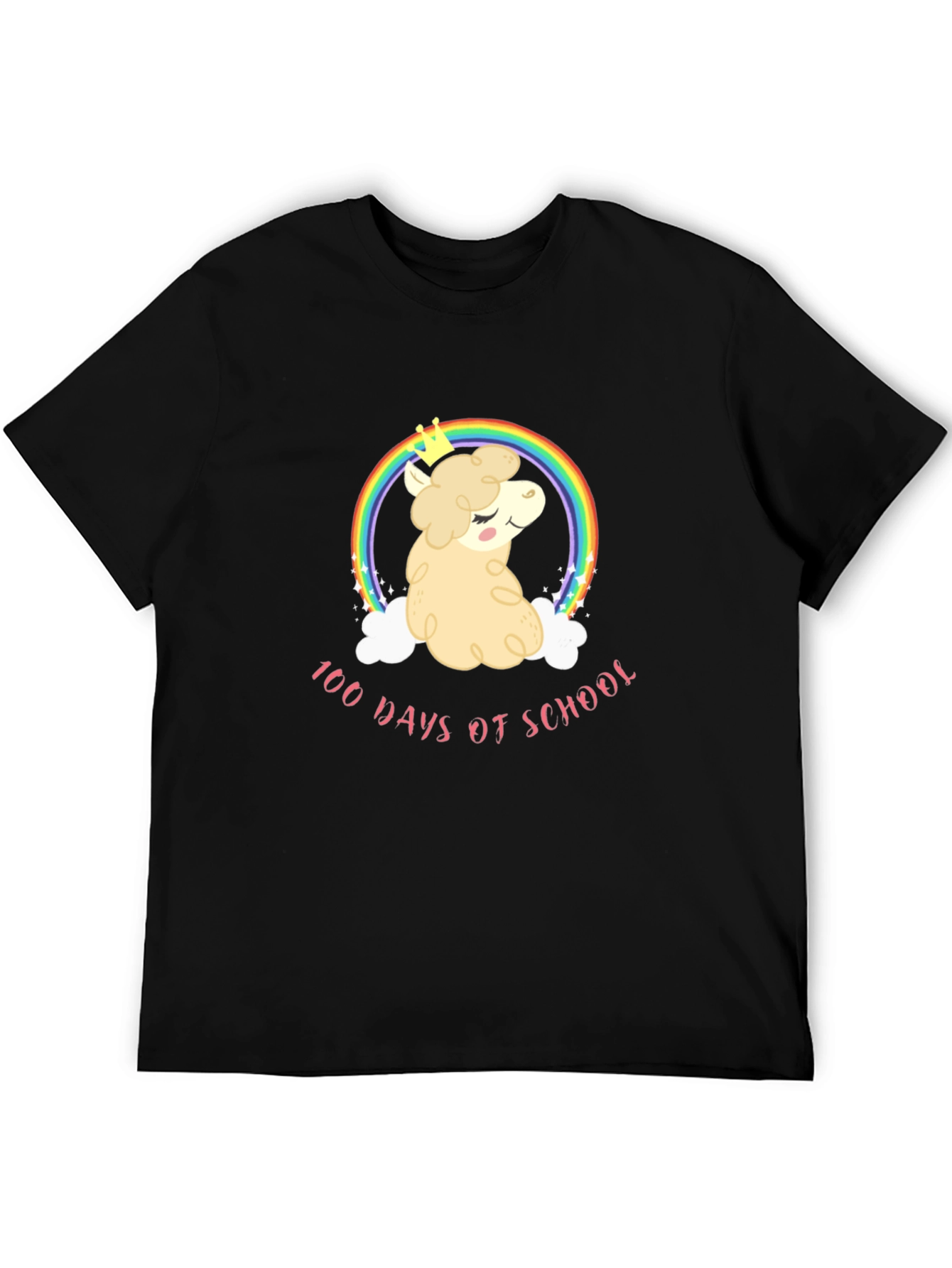 100 Days of School Rainbow Alpaca T-Shirt