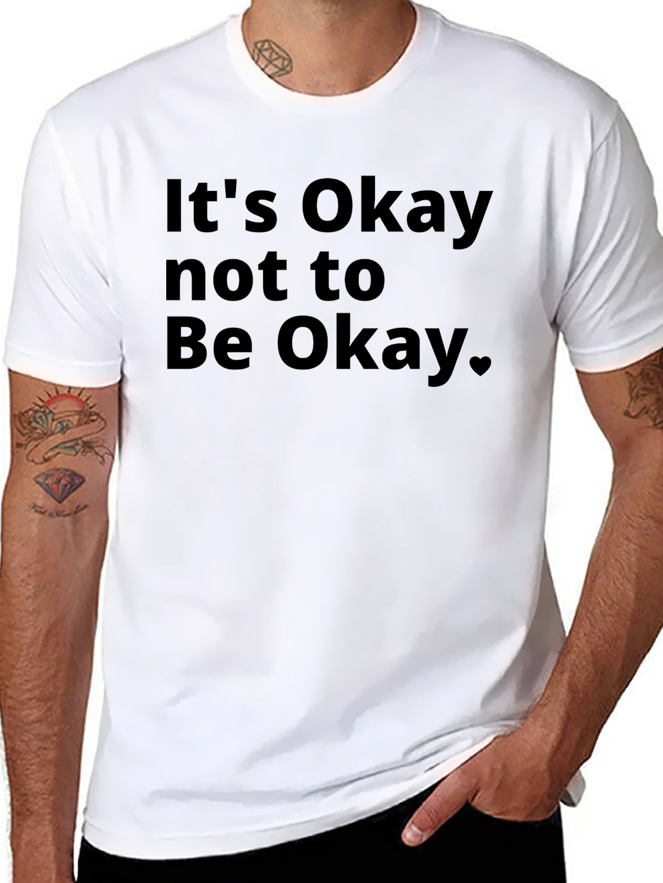 Its Okay To Not Be Okay T-Shirt - Black